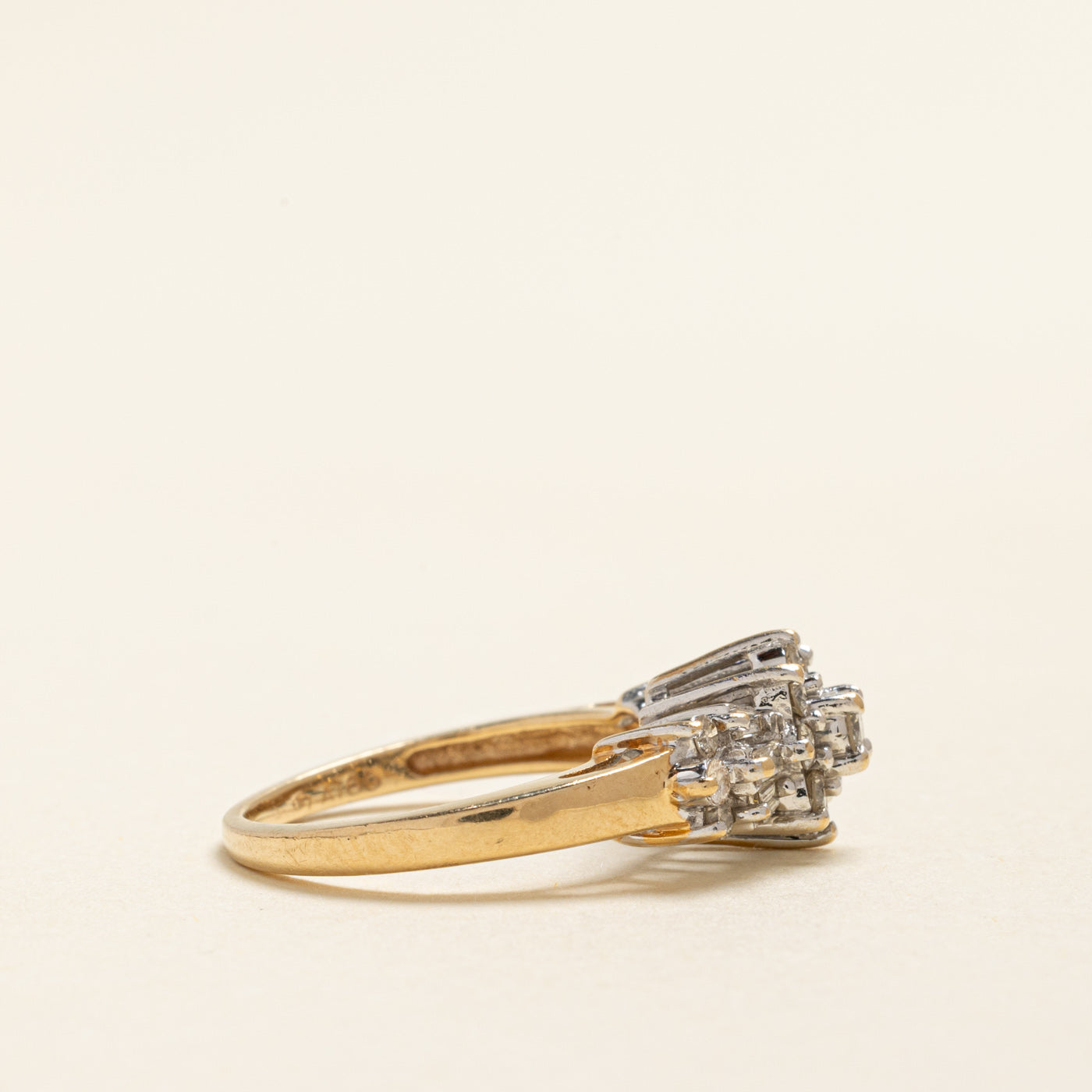 Mix Cut Diamond Cluster Ring | 0.62ctw | SZ 4.75