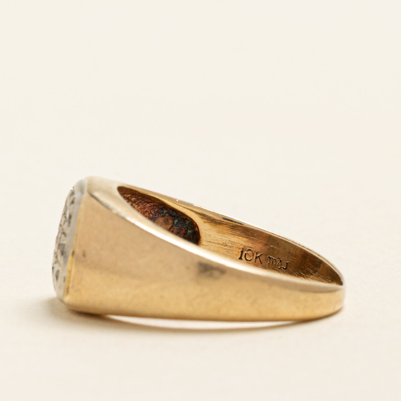 Yellow Gold Diamond Grid Ring | 0.18ctw | SZ 6.75