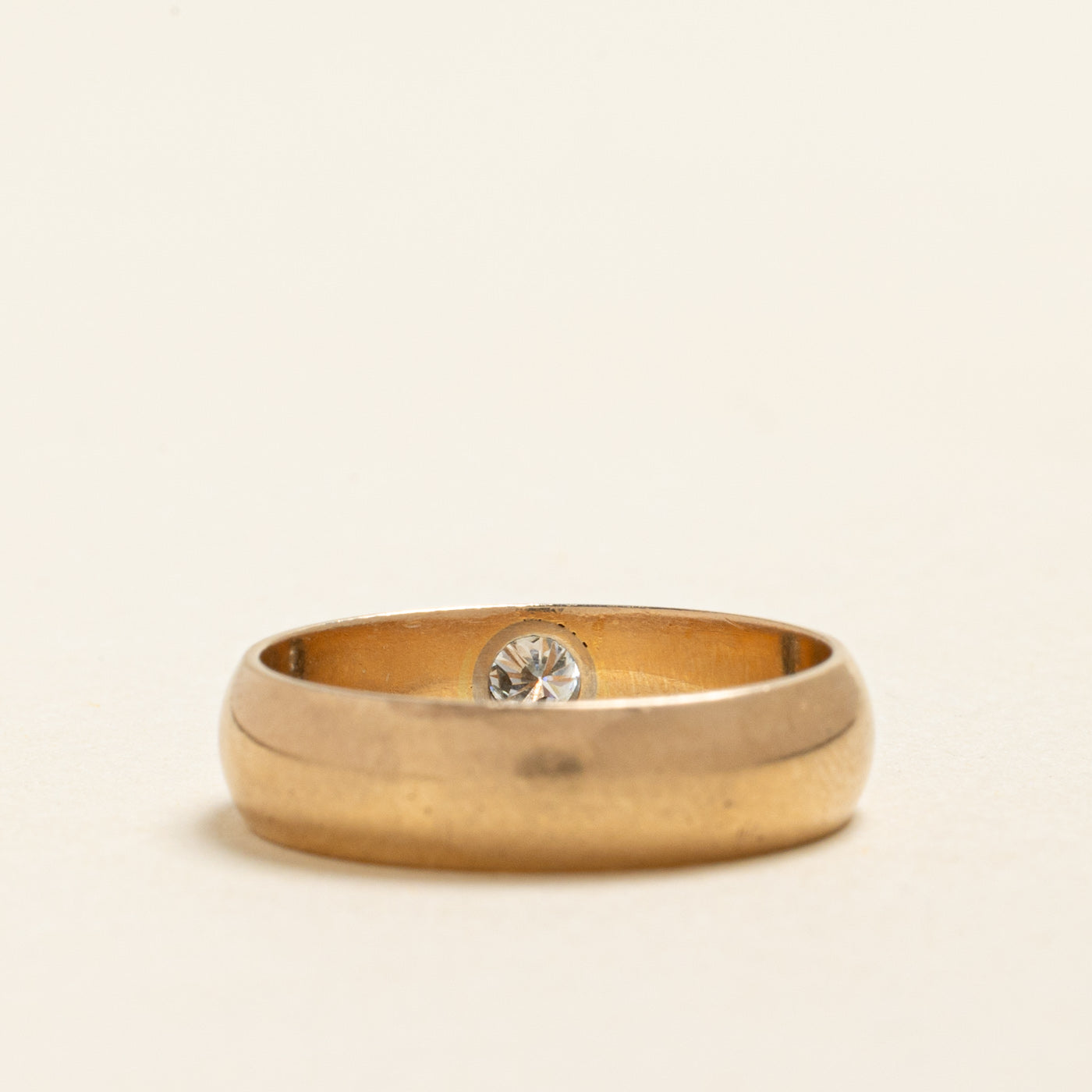 Bezel Set Solitaire Diamond Band | 0.15ct | 4.95mm | SZ 6.5