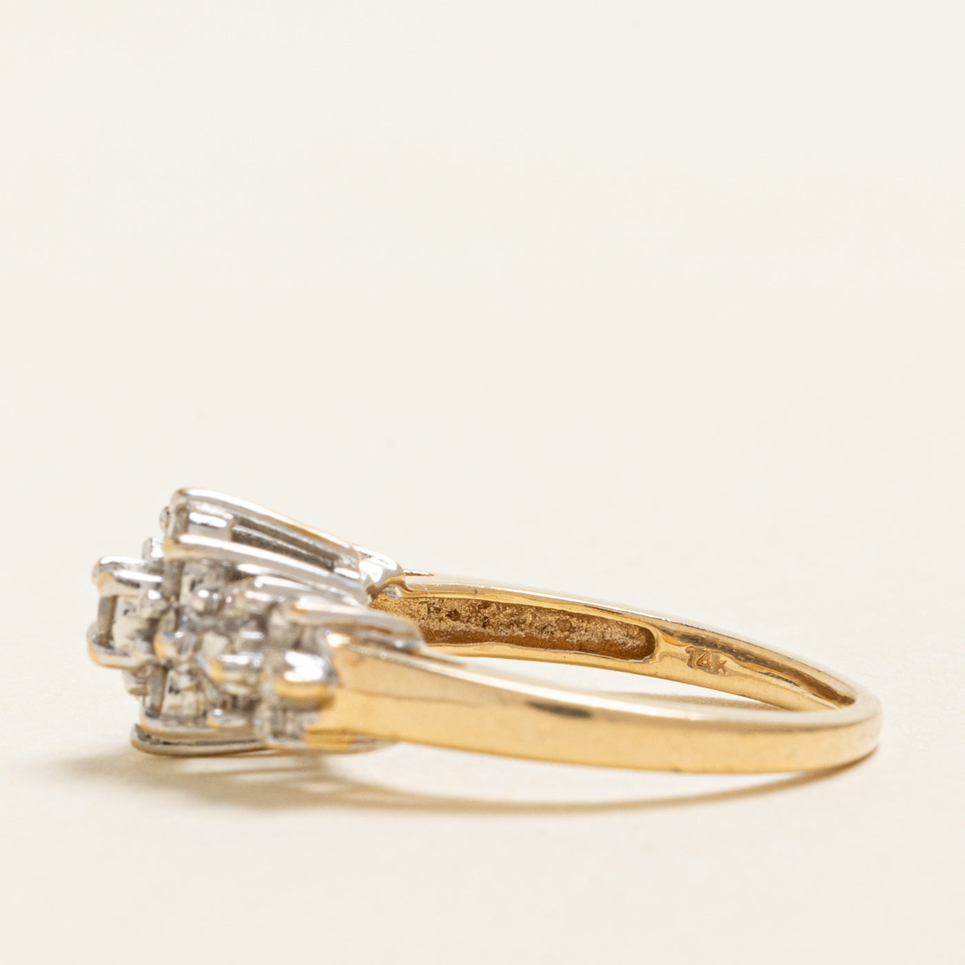 Mix Cut Diamond Cluster Ring | 0.62ctw | SZ 4.75