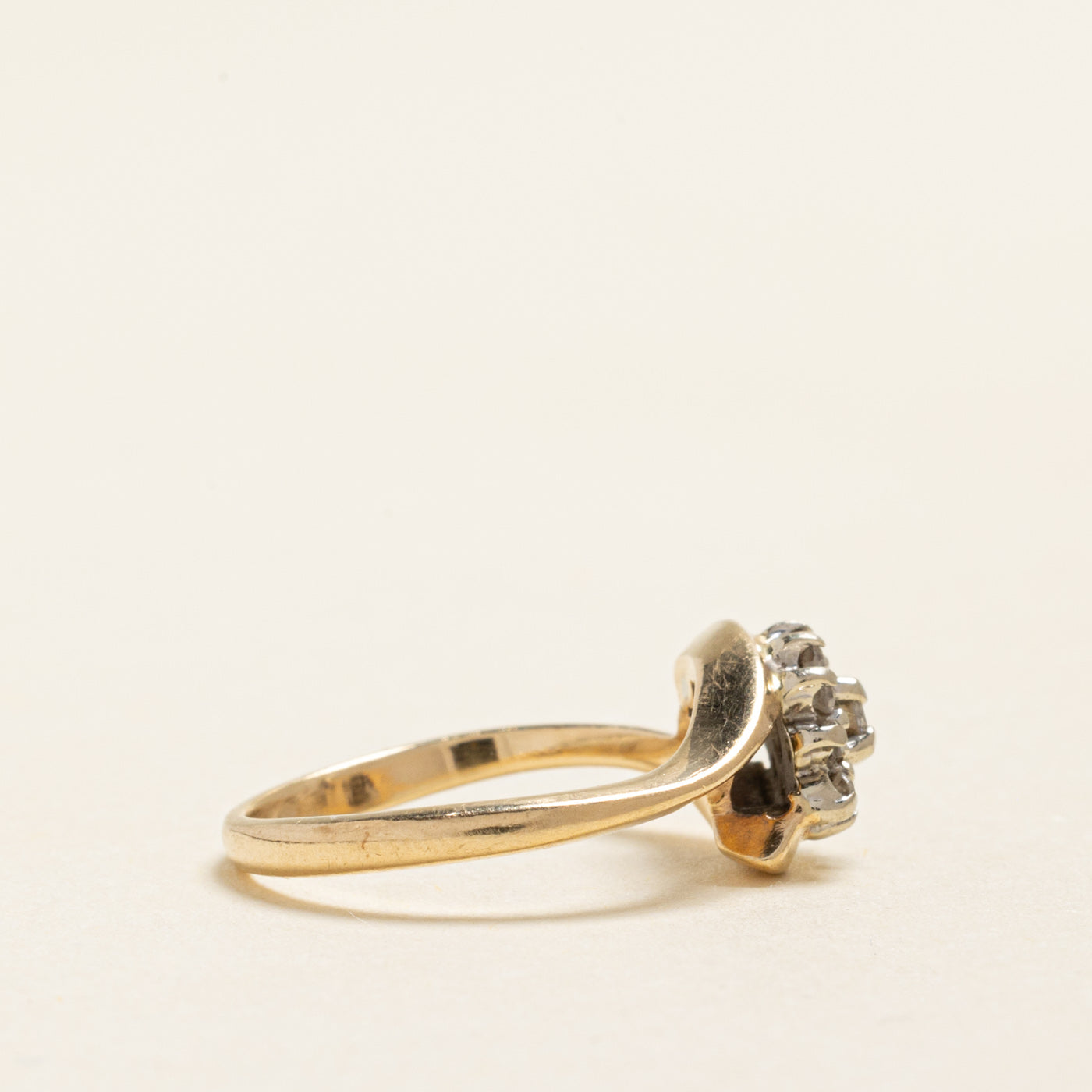 Diamond Cluster Bypass Ring | 0.15ctw | SZ 3