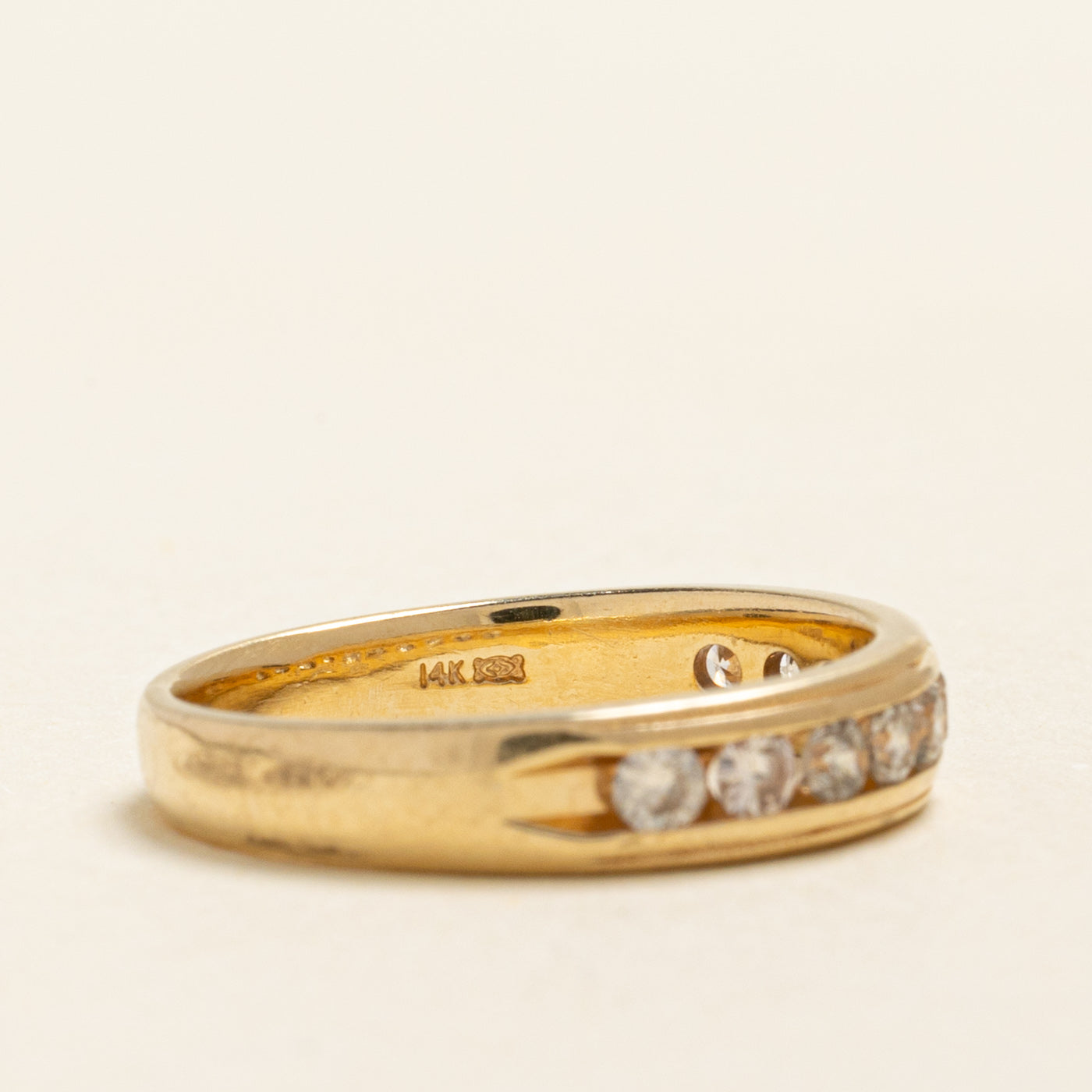 Semi Eternity Diamond Milgrained Band | 0.50ctw | SZ 7