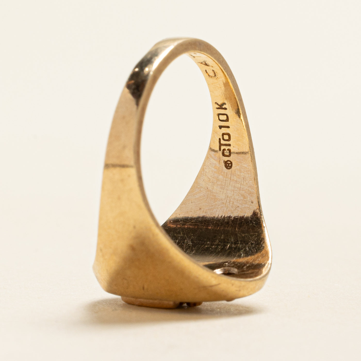 Diamond 'M' Initial Signet Ring | 0.10ct | SZ 7.5
