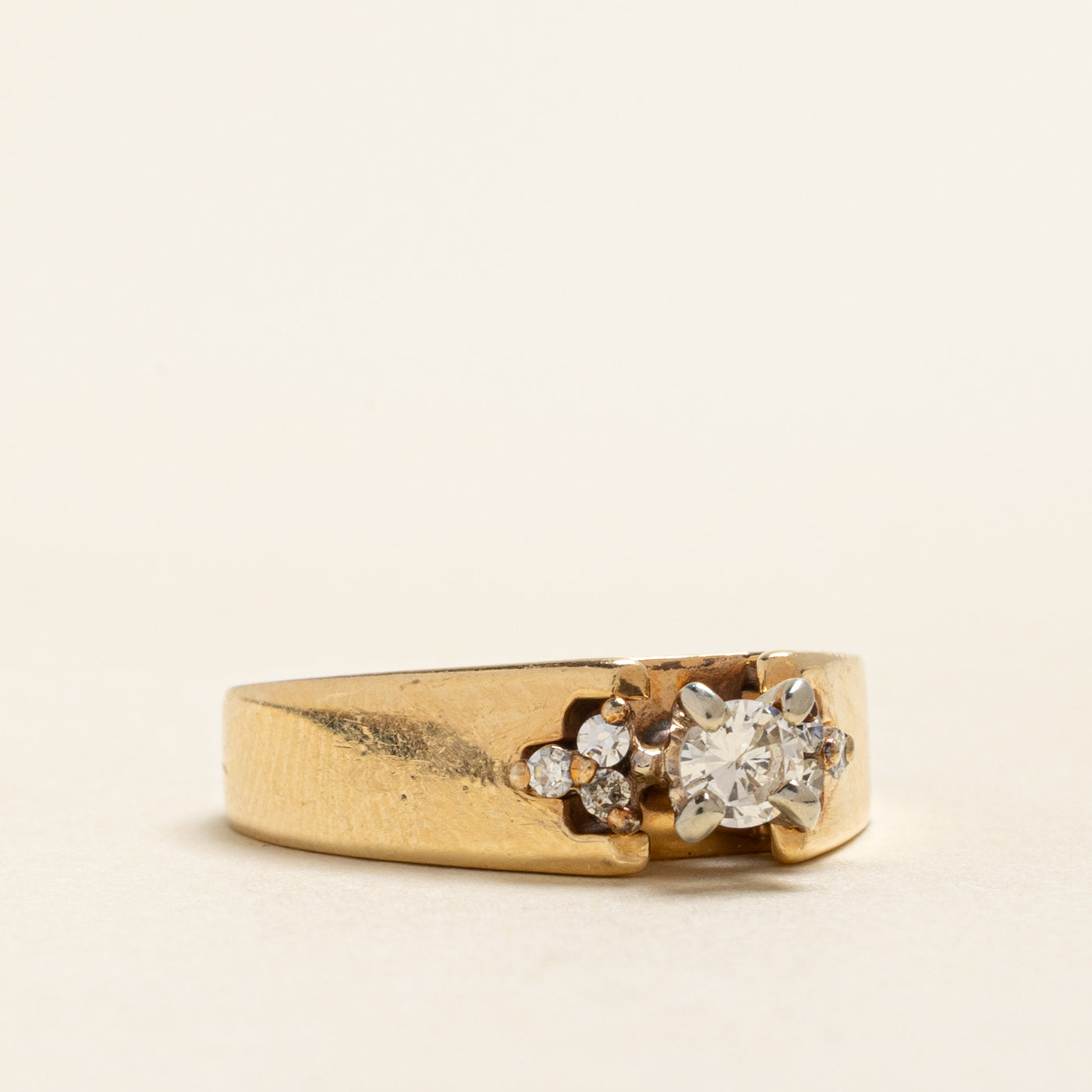 Yellow Gold Diamond Accented Ring | 0.23ctw | SZ 6.25