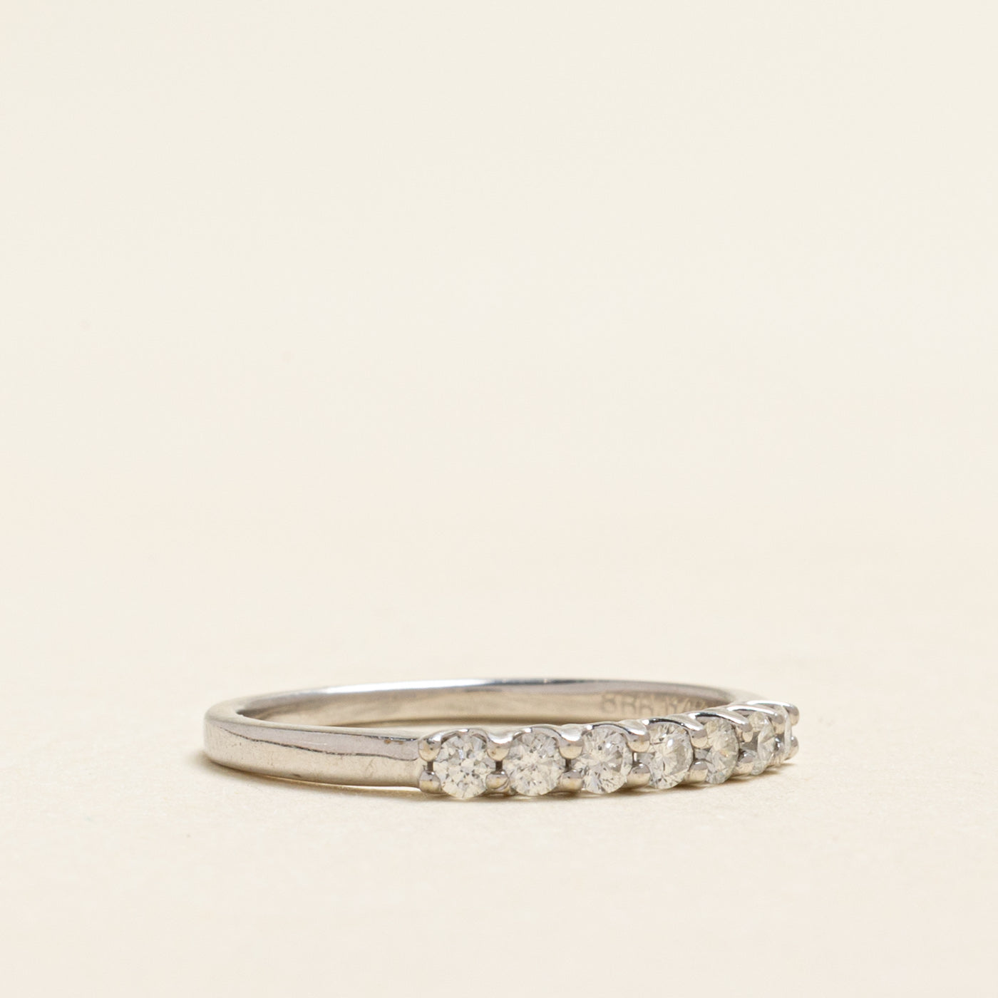 White Gold Seven Stone Diamond Band | 0.20ctw | SZ 4.5