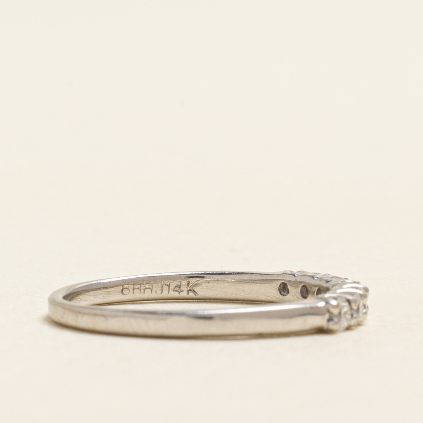 White Gold Seven Stone Diamond Band | 0.20ctw | SZ 4.5