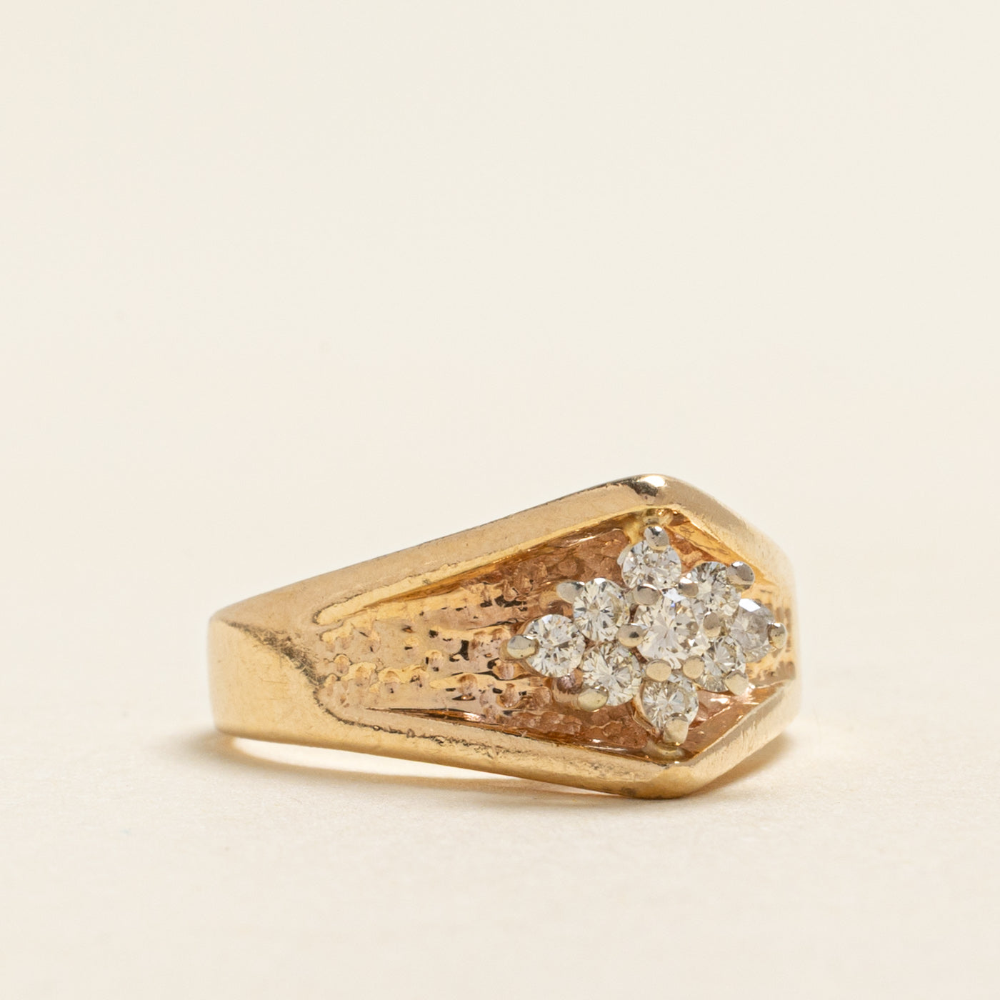 Diamond Petal Cluster Tapered Ring | 0.22ctw | SZ 5.75