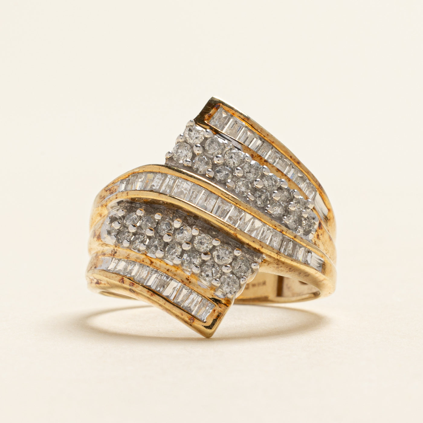 Multi Cut Diamond Waterfall Cocktail Ring | 0.80ctw | SZ 8