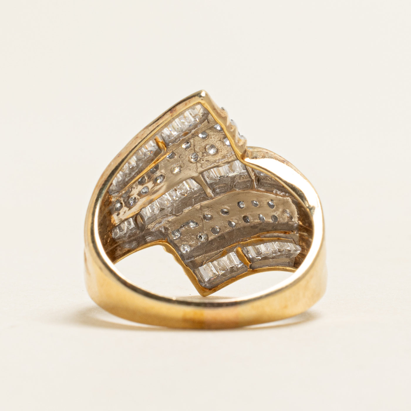 Multi Cut Diamond Waterfall Cocktail Ring | 0.80ctw | SZ 8