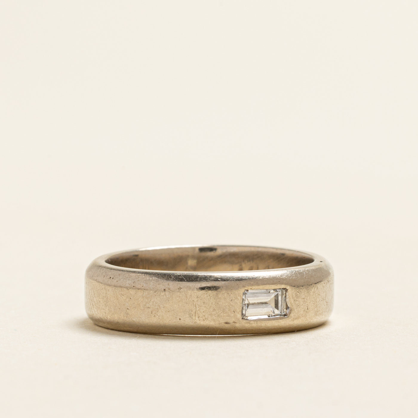 Baguette Cut Flush Set Diamond Band | 0.14ct | 5.40mm | SZ 6.5