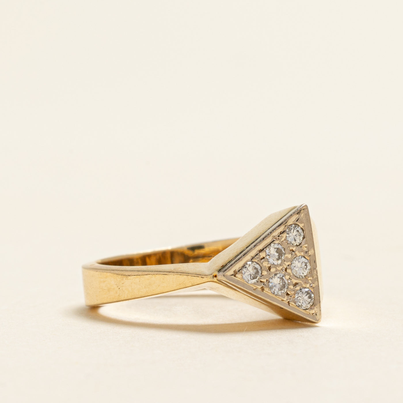 Diamond Triangle Cluster Ring | 0.12ctw | SZ 6