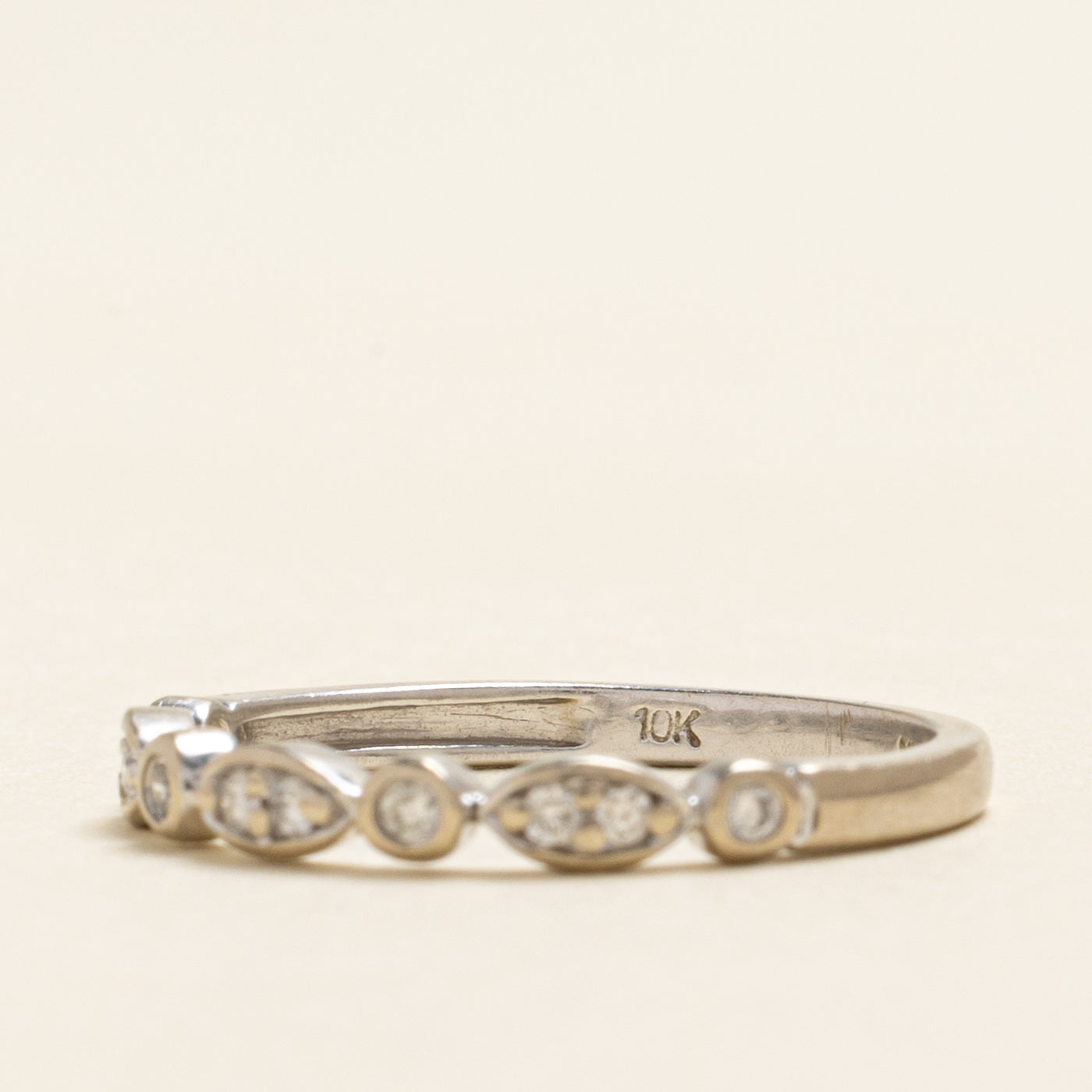 Semi Eternity Diamond Scalloped Band | 0.10ctw | SZ 7.25