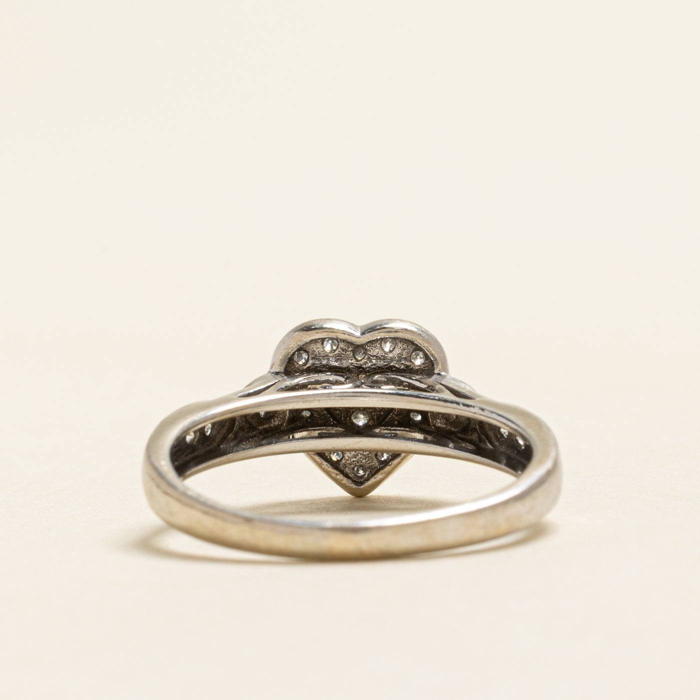 Diamond Heart Cluster Halo Ring | 0.34ctw | SZ 7.25