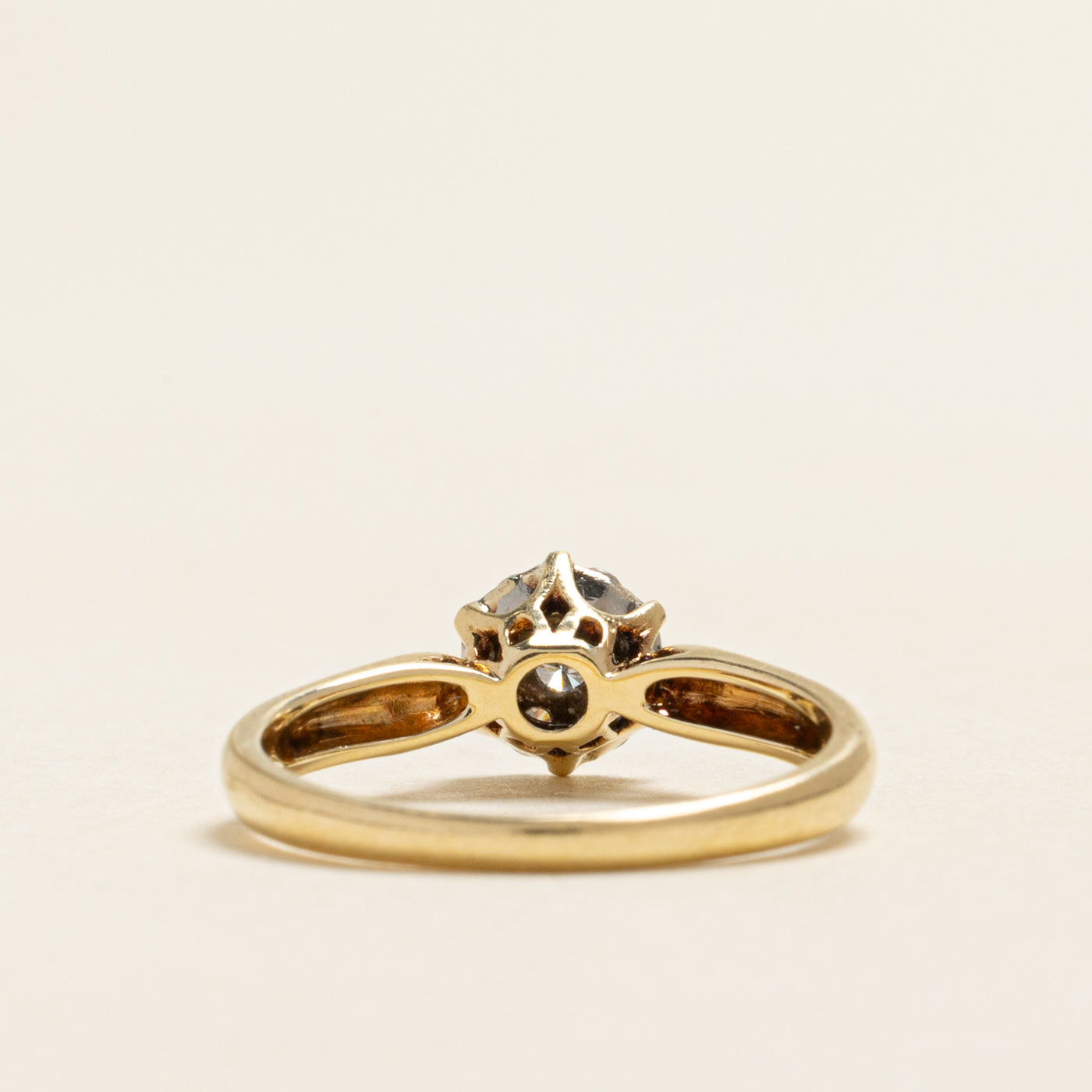 Yellow Gold Diamond Round Cluster Ring | 0.25ctw | SZ 6.5