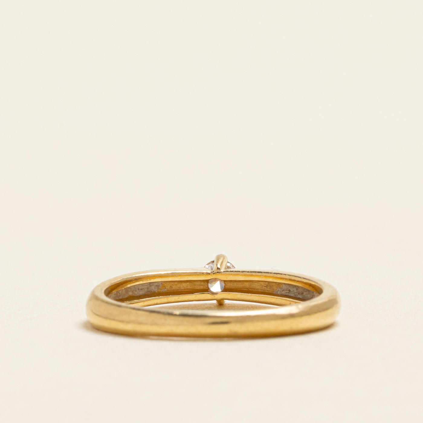 18k Solitaire Diamond Petite Ring | 0.07ct | SZ 4.5