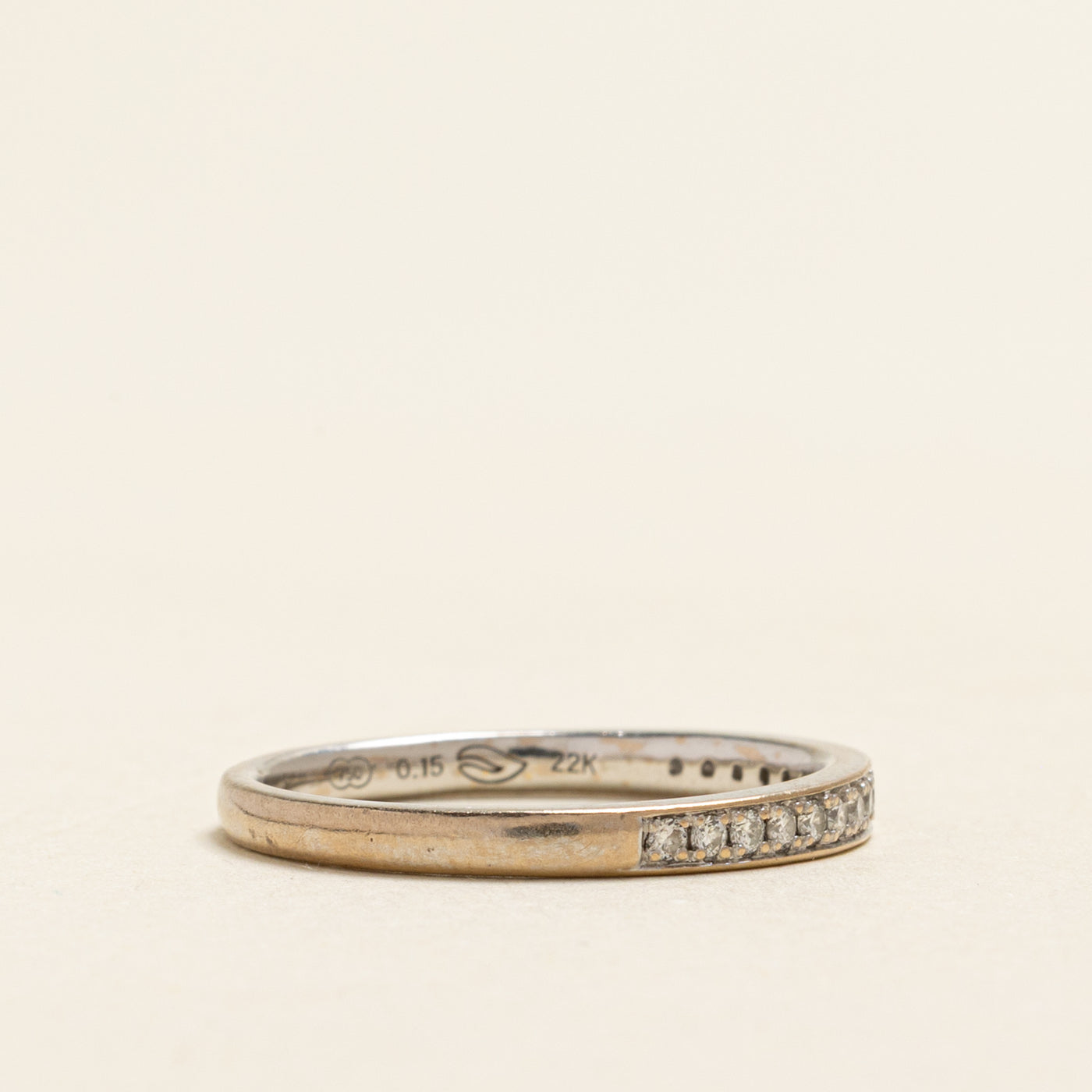 18k Semi Eternity Diamond Band | 0.15ctw | 2.25mm | SZ 6.5