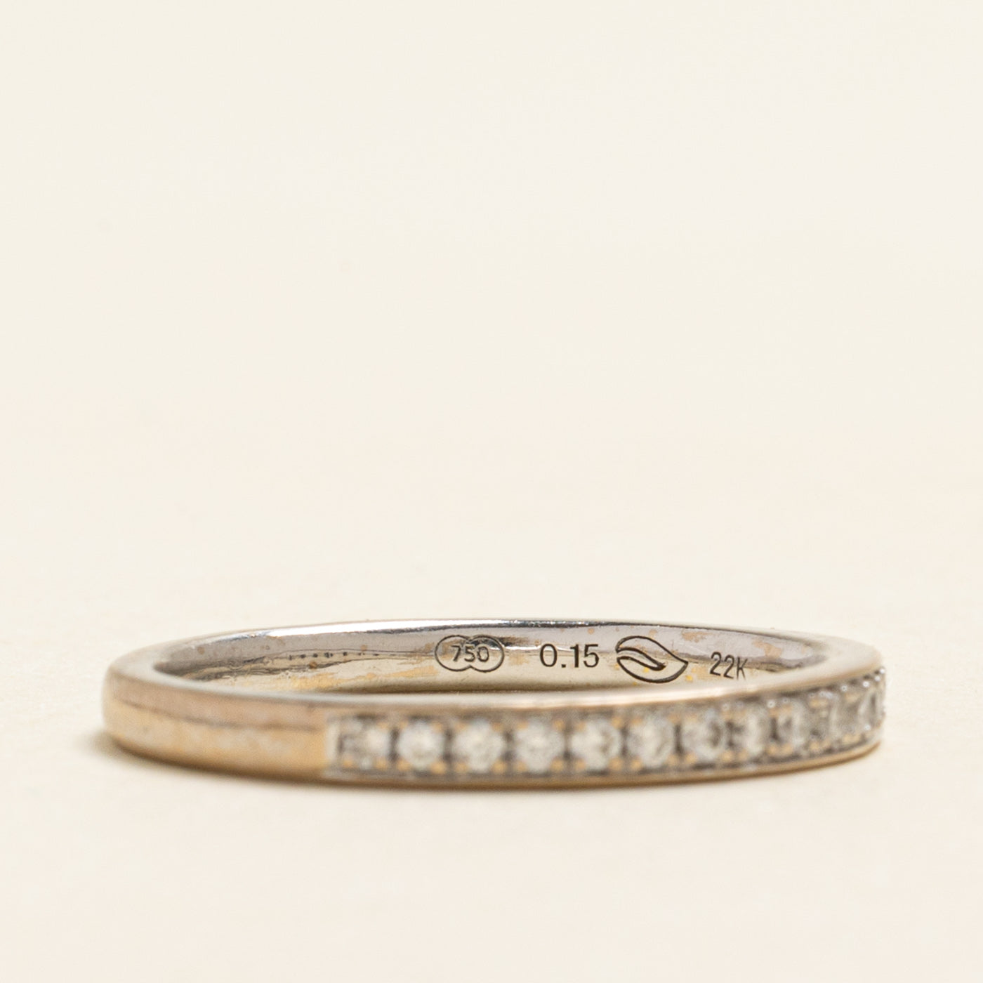 18k Semi Eternity Diamond Band | 0.15ctw | 2.25mm | SZ 6.5