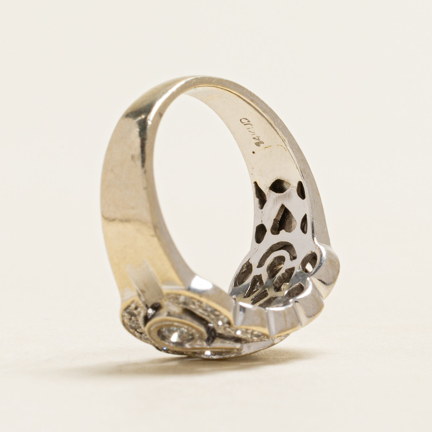 White Gold Diamond Scalloped Ring | 0.42ctw | SZ 5.25