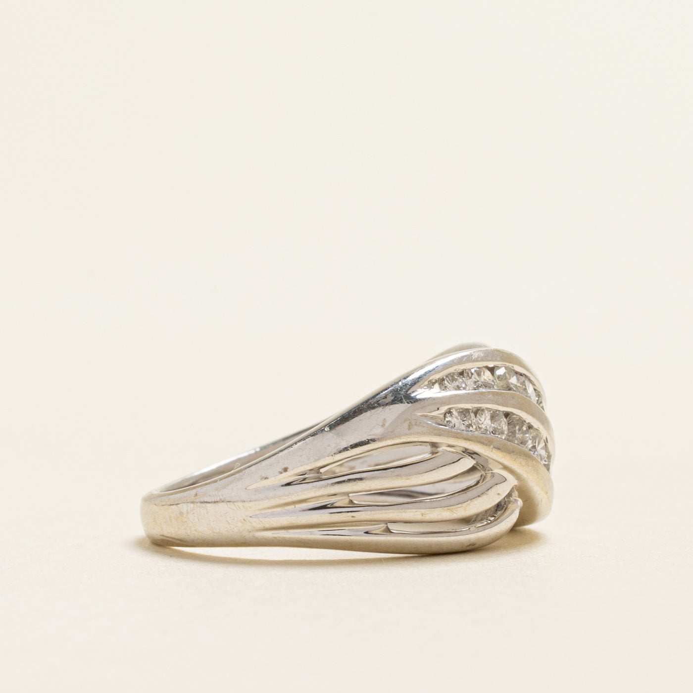 Diamond Waterfall Cross Over Ring | 0.50ctw | SZ 6.5
