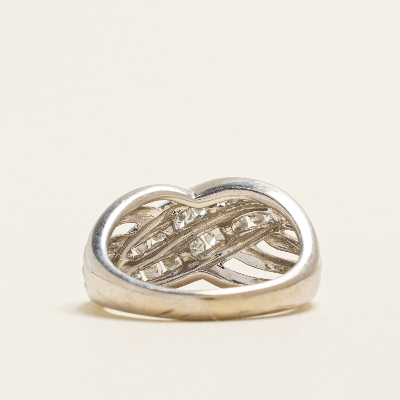 Diamond Waterfall Cross Over Ring | 0.50ctw | SZ 6.5