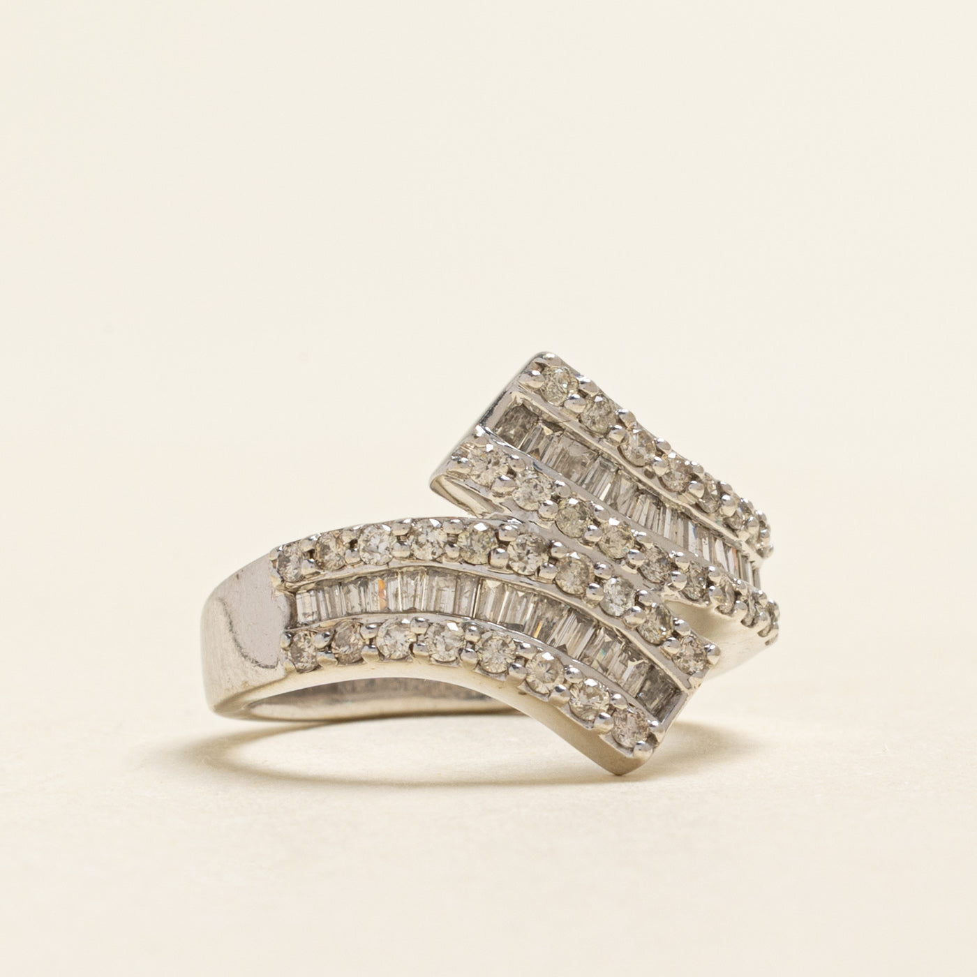 Multi Row Diamond Bypass Ring | 0.60ctw | SZ 5