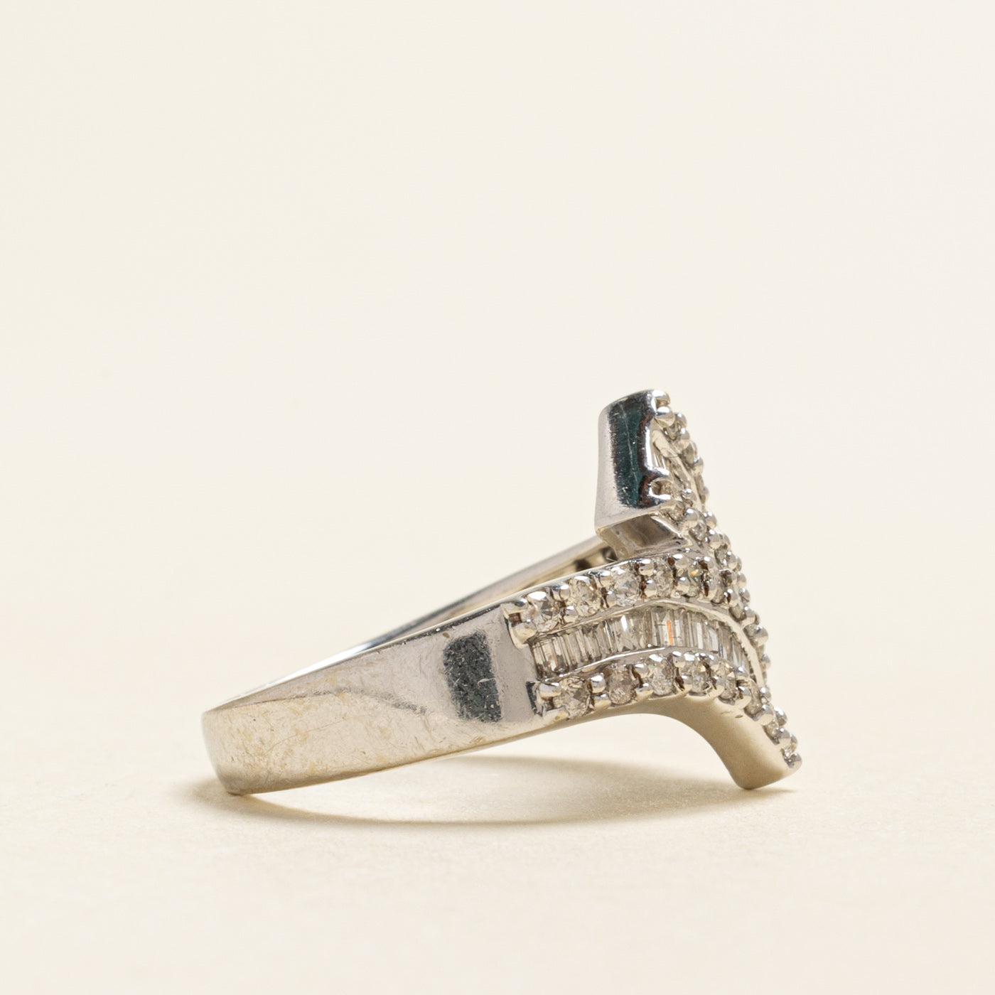 Multi Row Diamond Bypass Ring | 0.60ctw | SZ 5