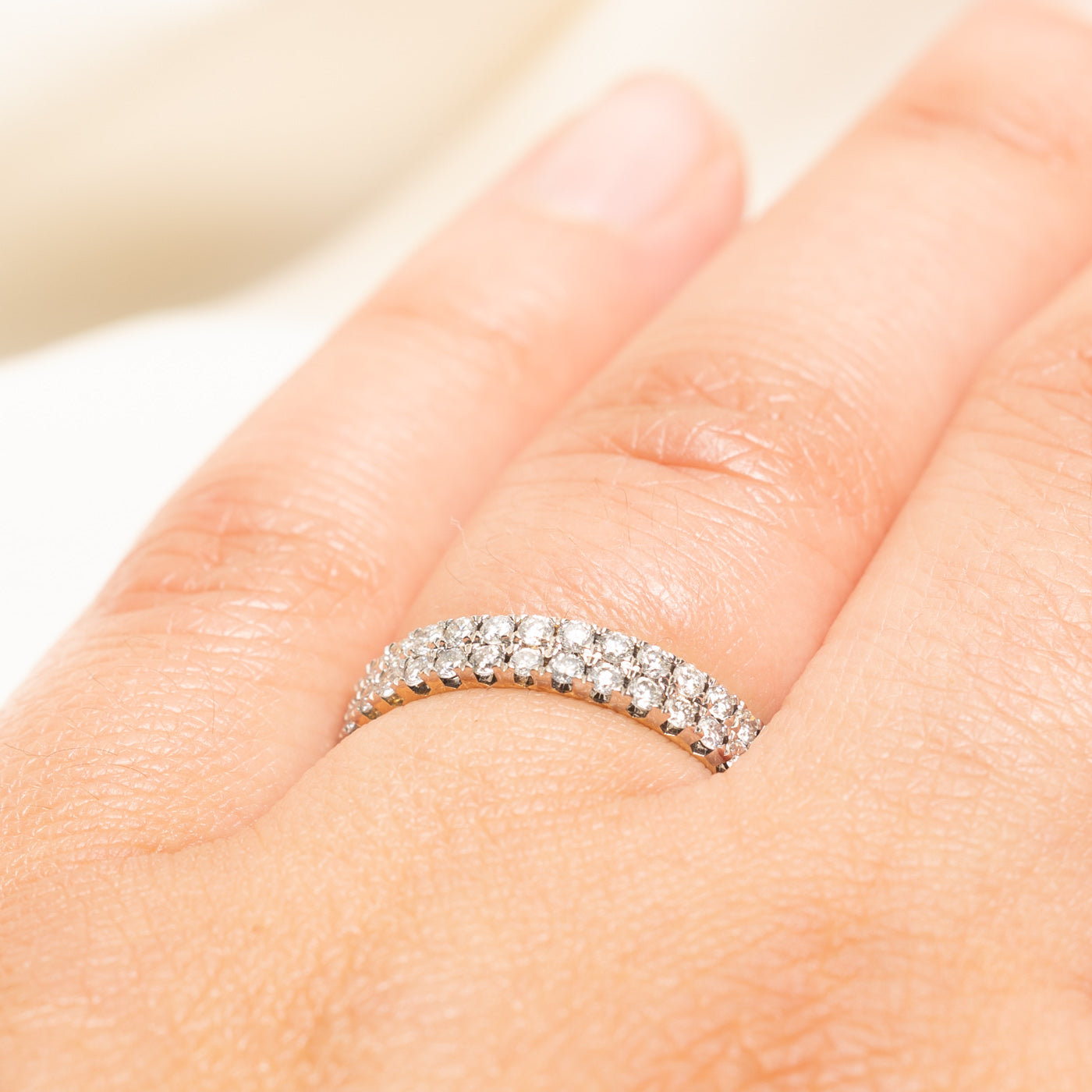 Semi Eternity Double Row Diamond Band | 0.50ctw | SZ 7