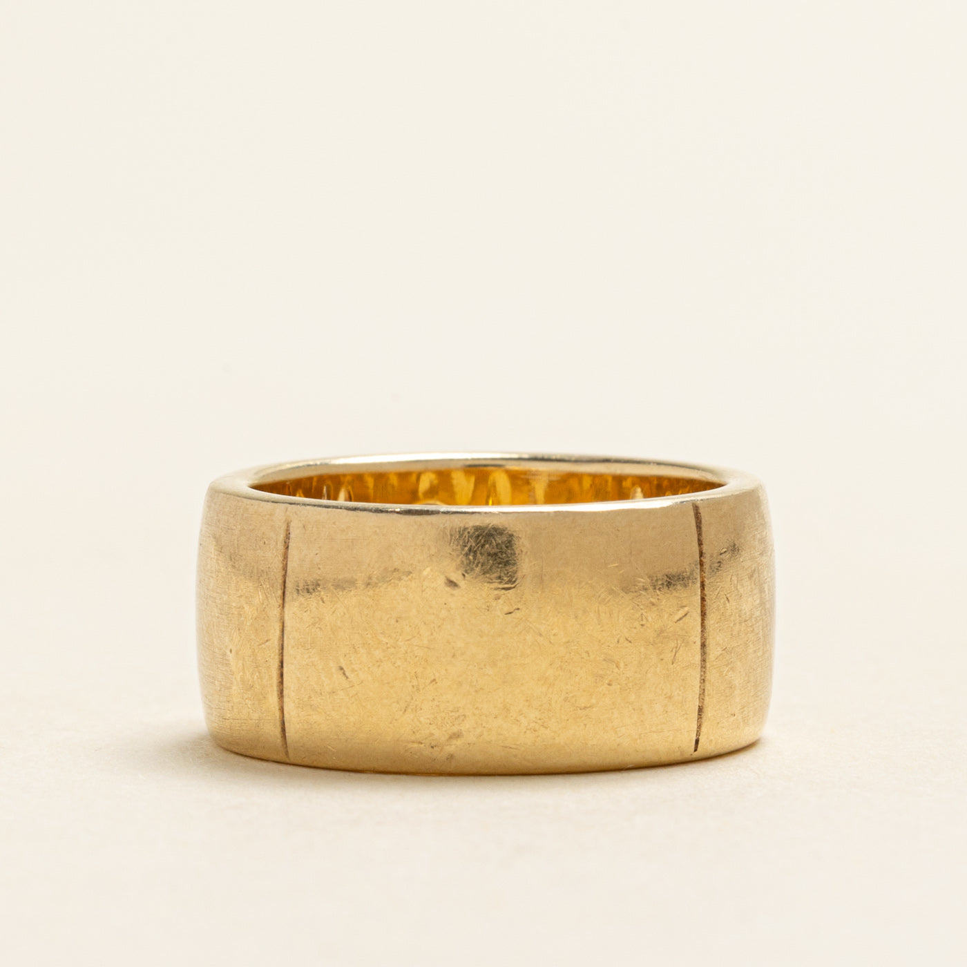 Diamond Heart Cut Out Cigar Band | 0.20ctw | 9.60mm | SZ 6.5