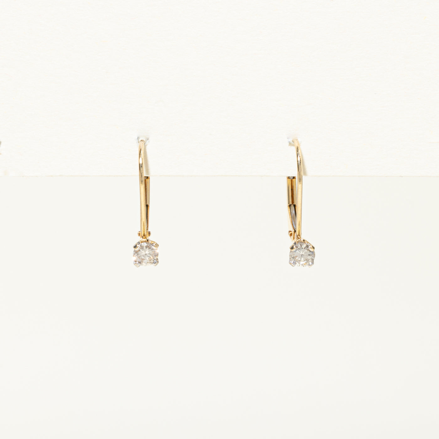 Solitaire Diamond Drop Earrings | 0.25ctw
