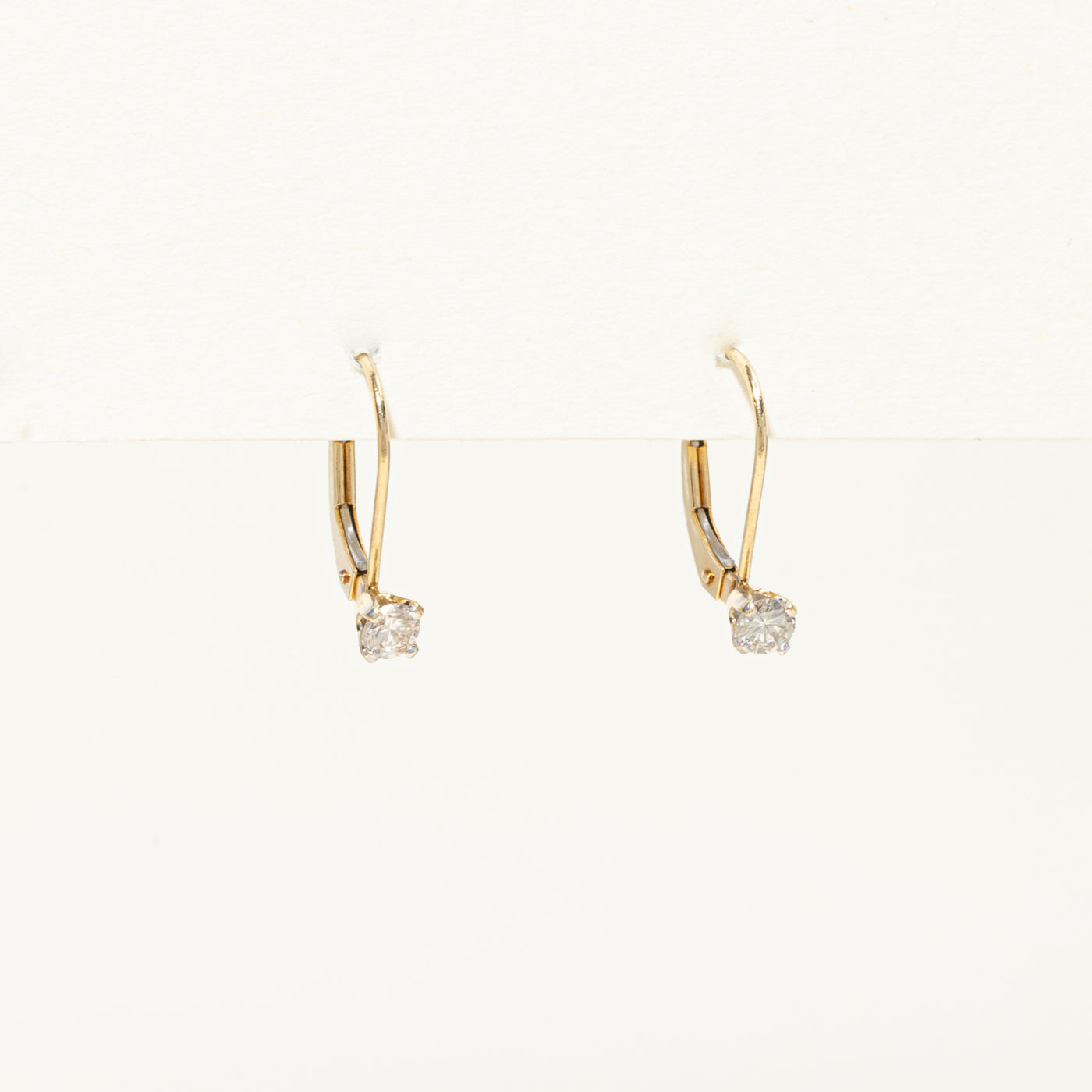 Solitaire Diamond Drop Earrings | 0.25ctw