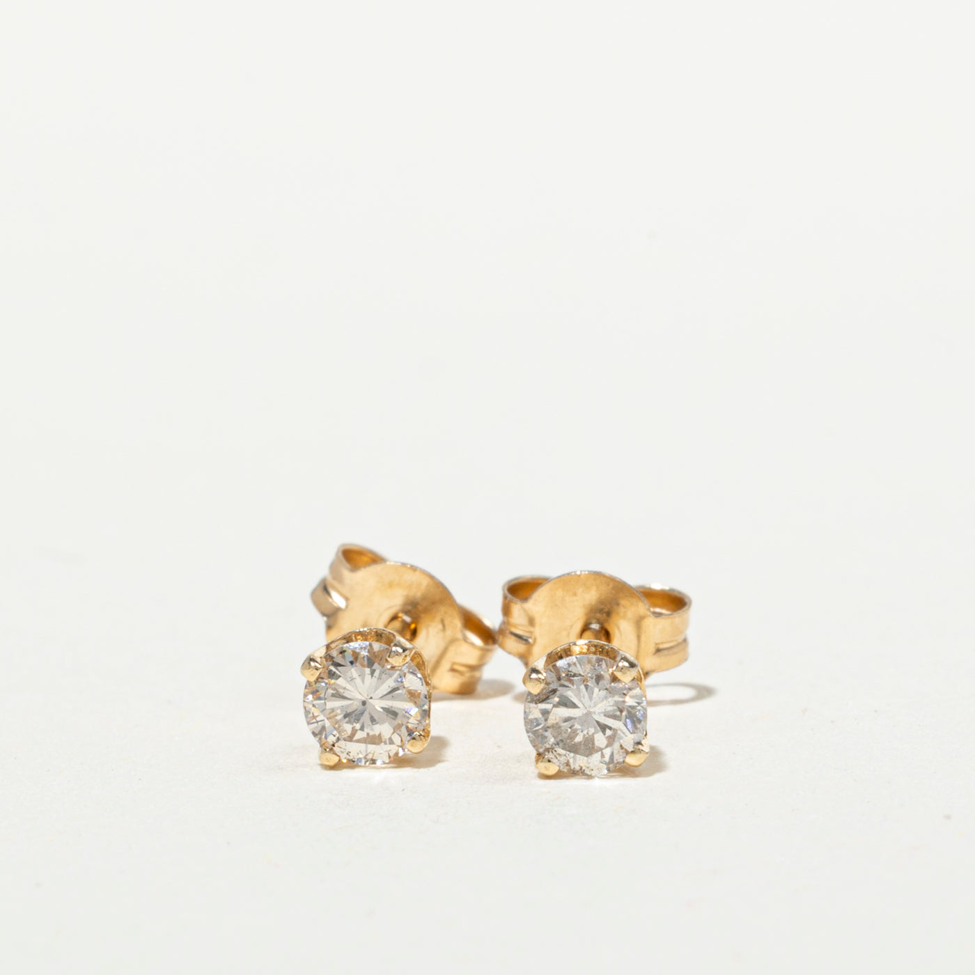 14k Diamond Solitaire Stud Earrings | 0.36ctw