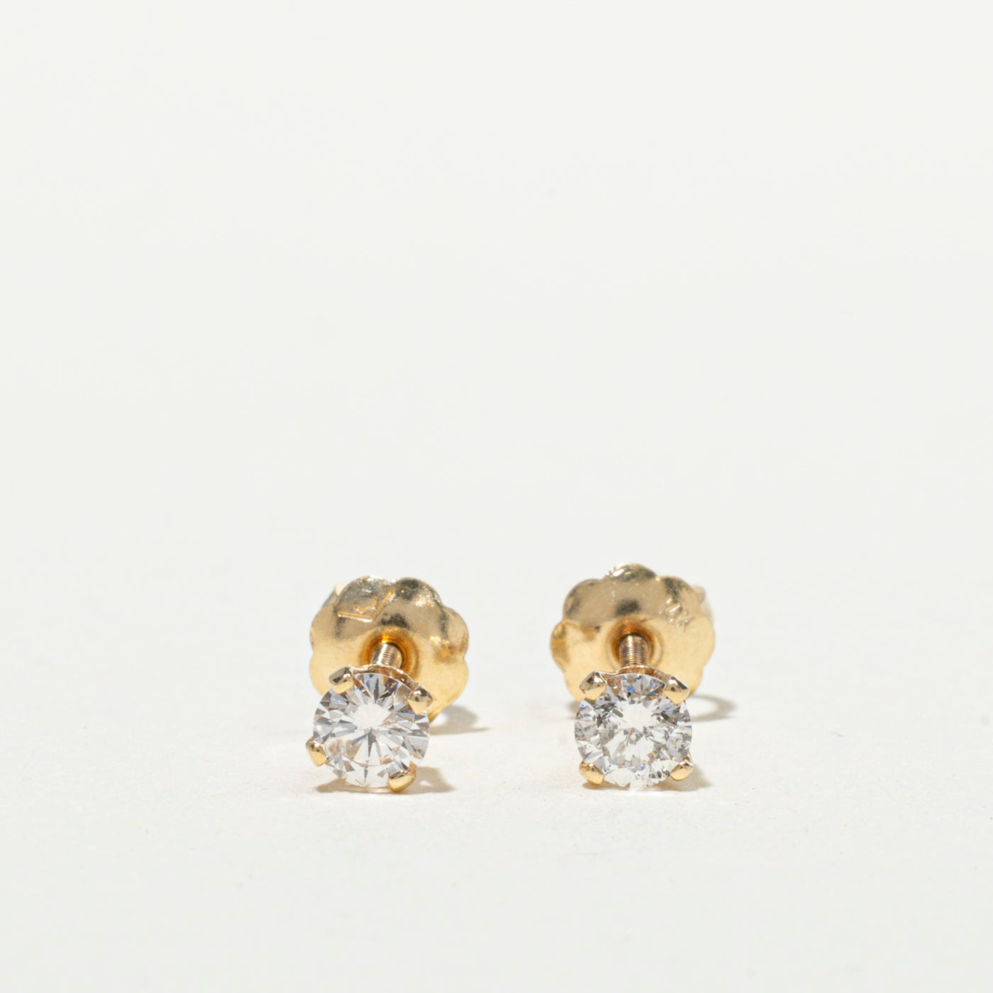Solitaire Diamond Stud Earrings | 0.25ctw