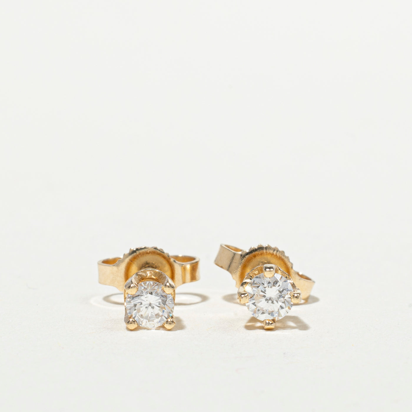 Diamond Solitaire Stud Earrings | 0.25ctw