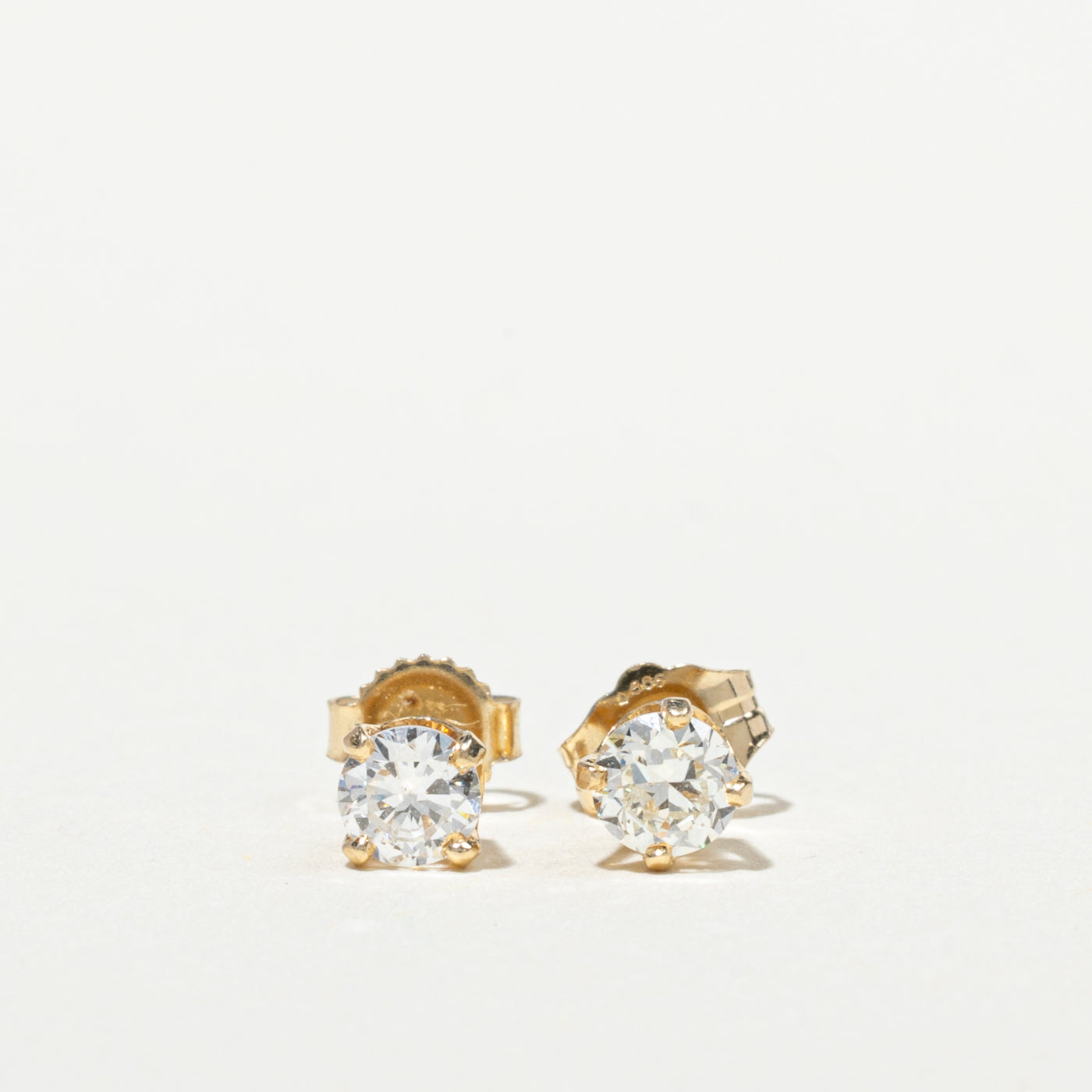 Soliatire Diamond Stud Earrings | 0.47ctw
