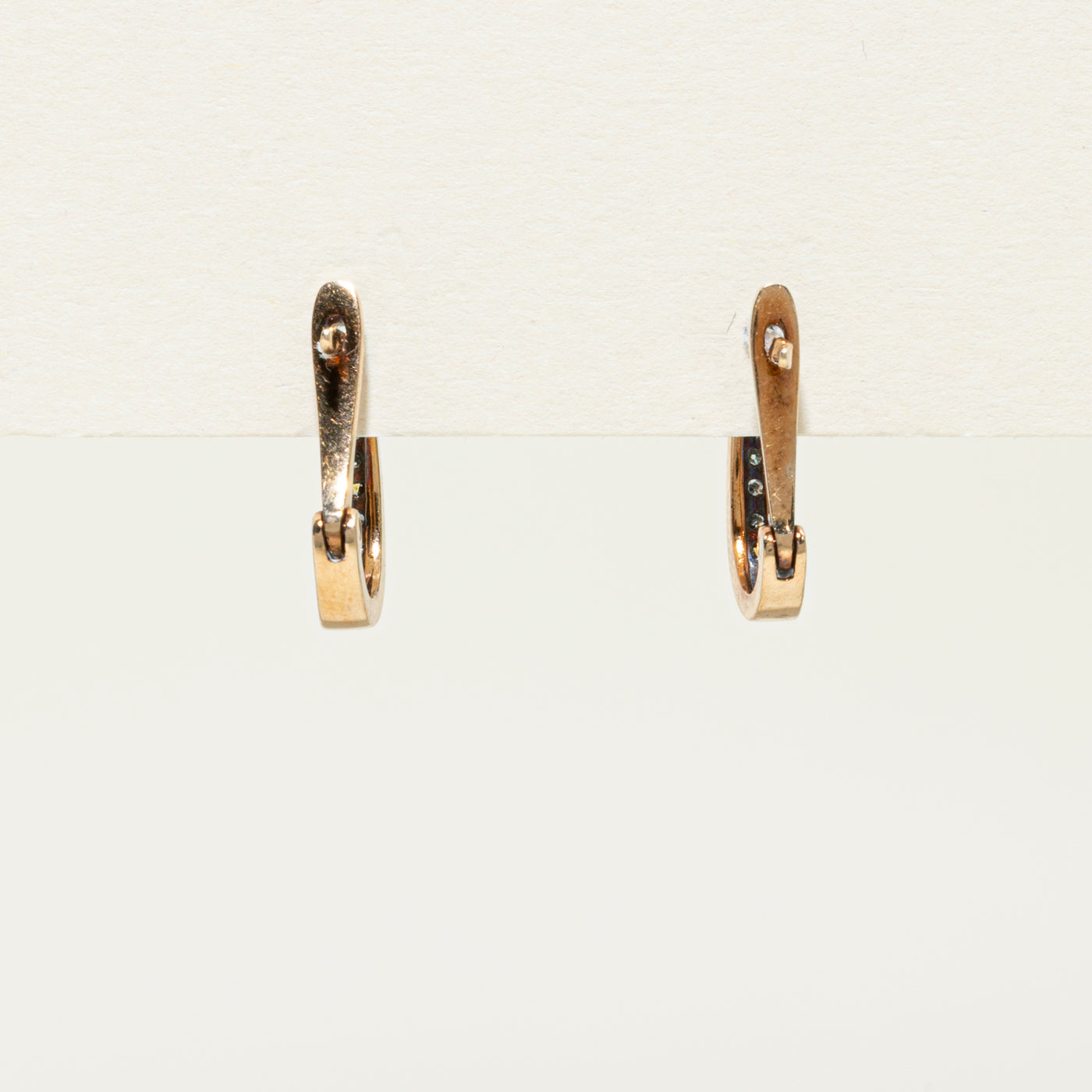 Channel Set Diamond Hoop Earrings | 0.16ctw | 17mm