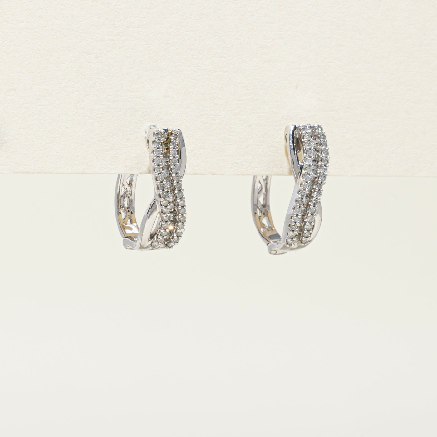 Diamond Infinity Hoop Earrings | 0.2ctw | 15mm