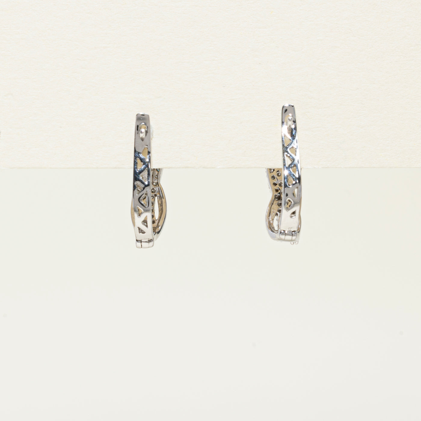 Diamond Infinity Hoop Earrings | 0.2ctw | 15mm