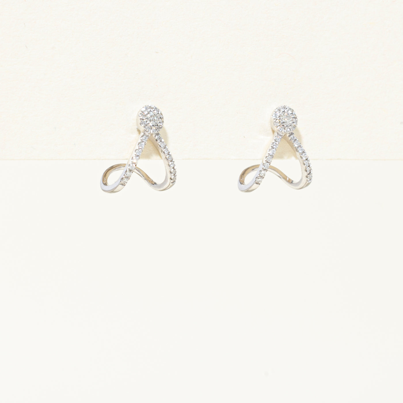 14k Diamond Cluster Jacket Earrings | 0.12ctw