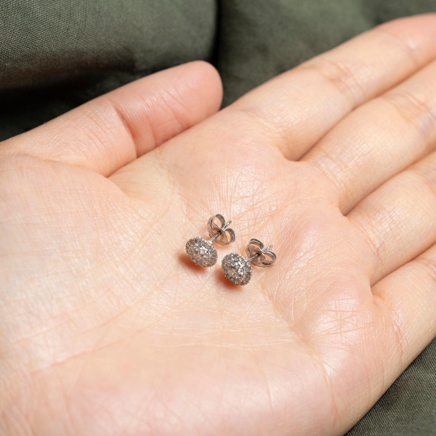 Illusion Set Diamond Halo Stud Earrings | 0.48ctw