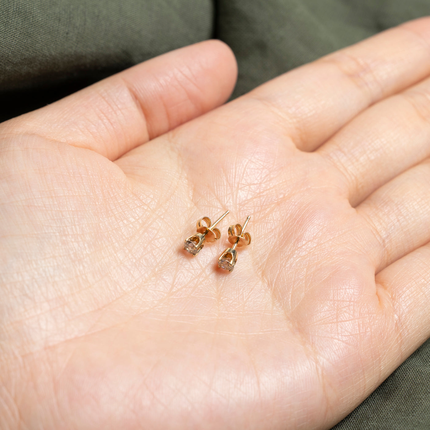 14k Diamond Solitaire Stud Earrings | 0.36ctw