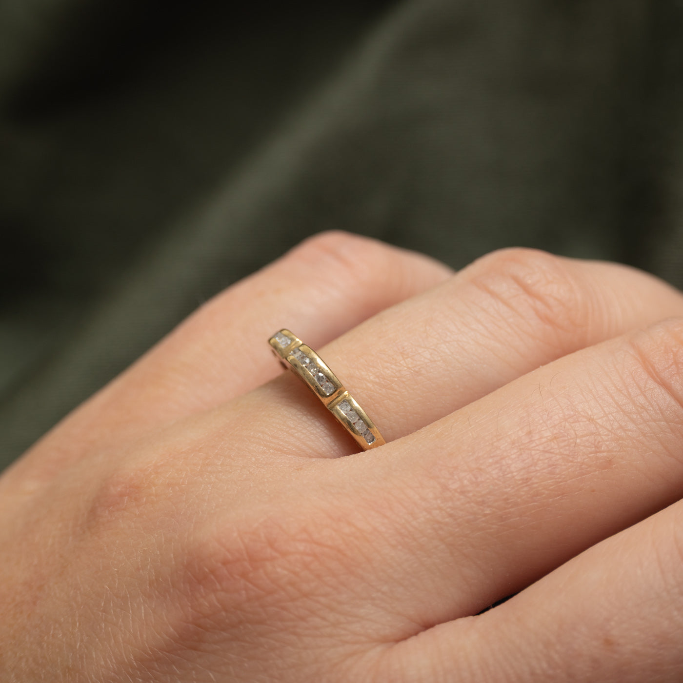 Channel Set Sectioned Diamond Band | 0.12ctw | SZ 8