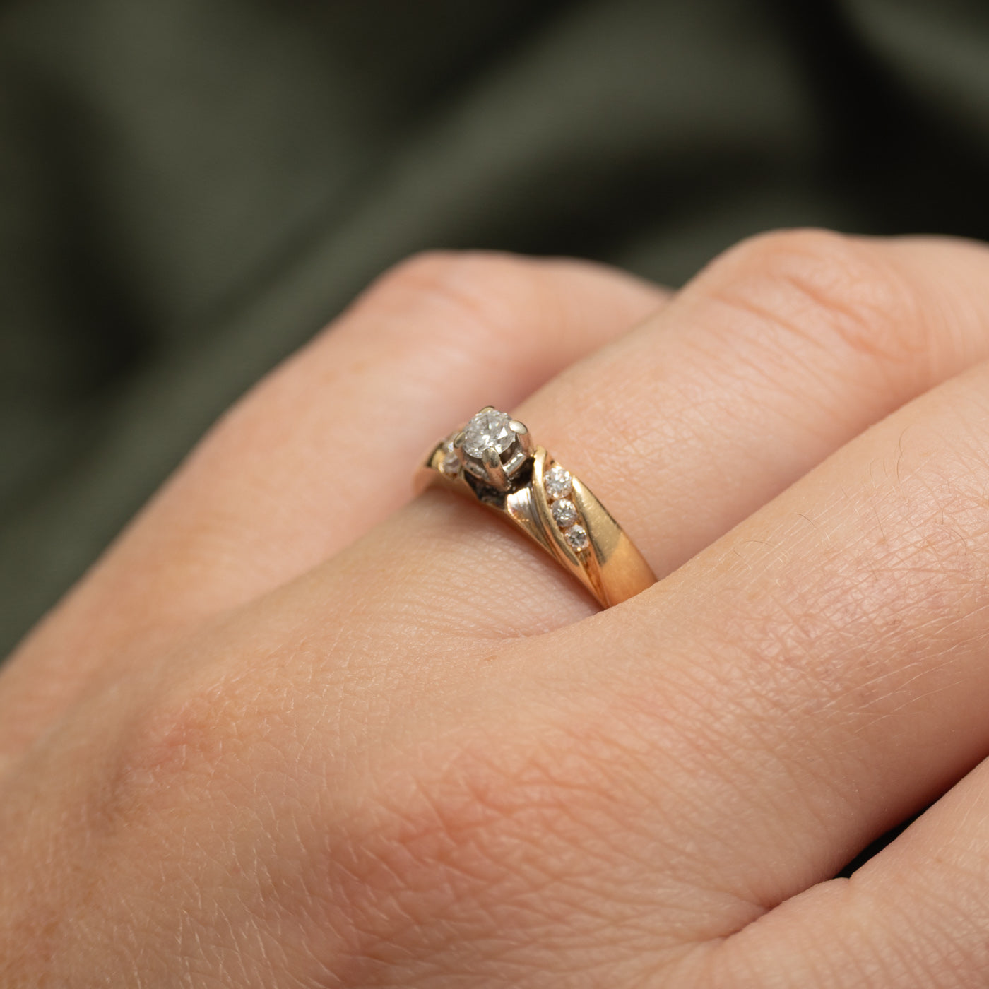 Diamond Channel Set Accented Ring | 0.20ctw | SZ 6.5