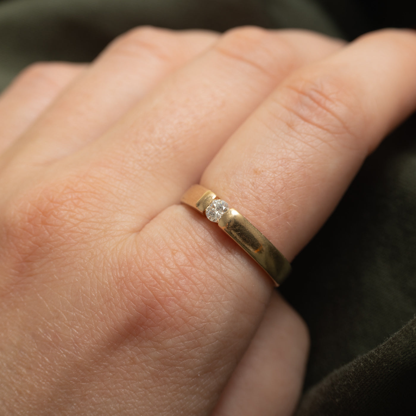 Tension Set Diamond Band | 0.20ct | SZ 8.5