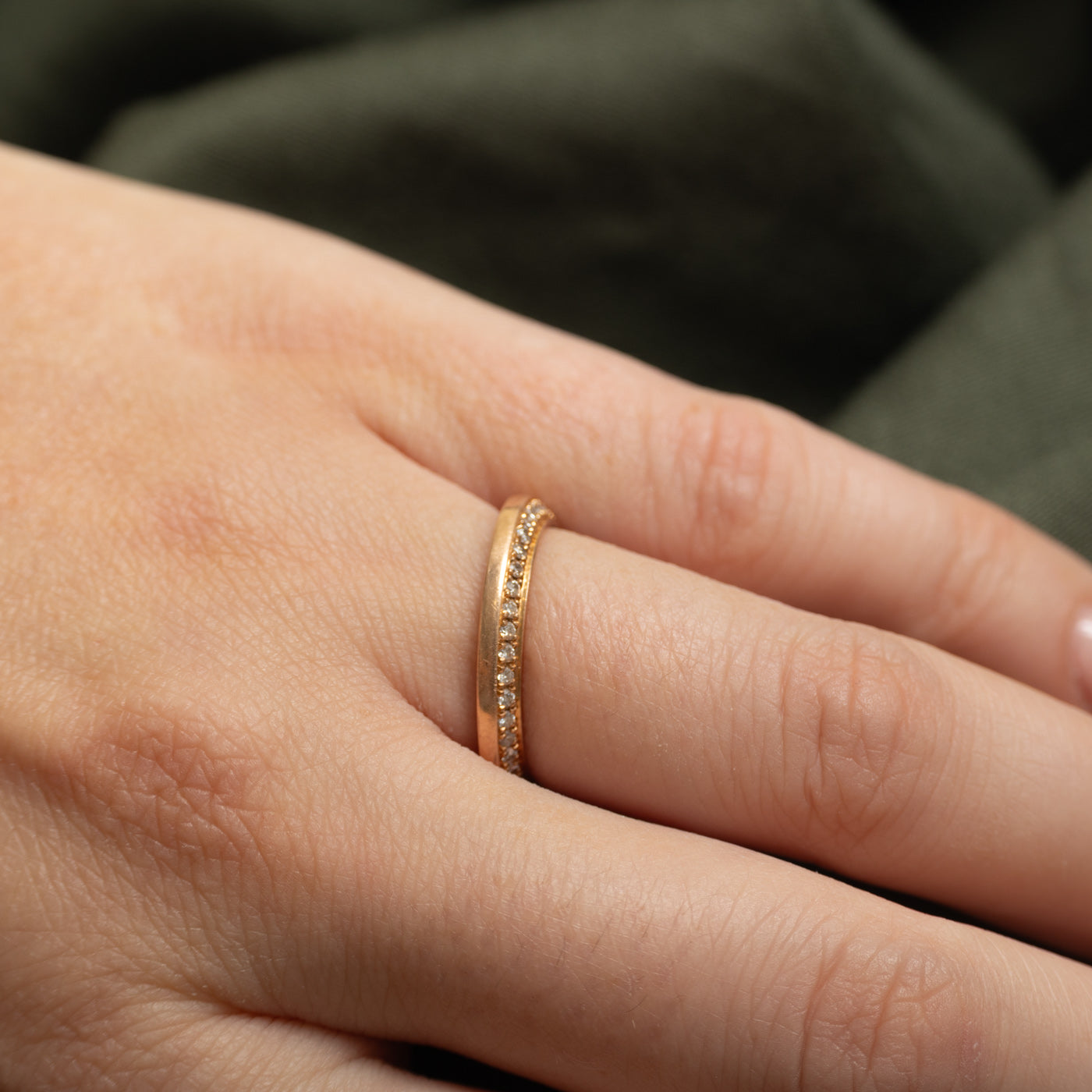 18k Eternity Diamond Edged Band | 0.28ctw | 2.75mm | SZ 6.5