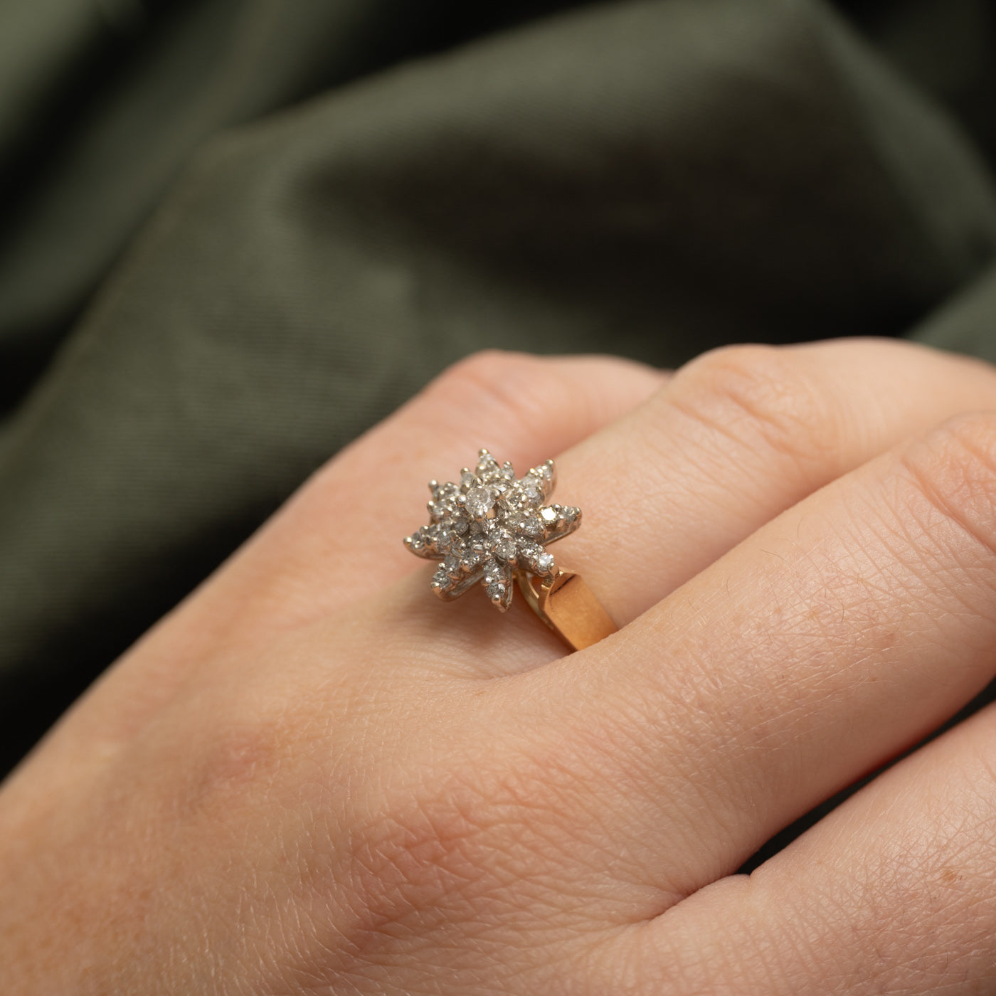 Diamond Snowflake Cluster Ring | 0.37ctw | SZ 5.5