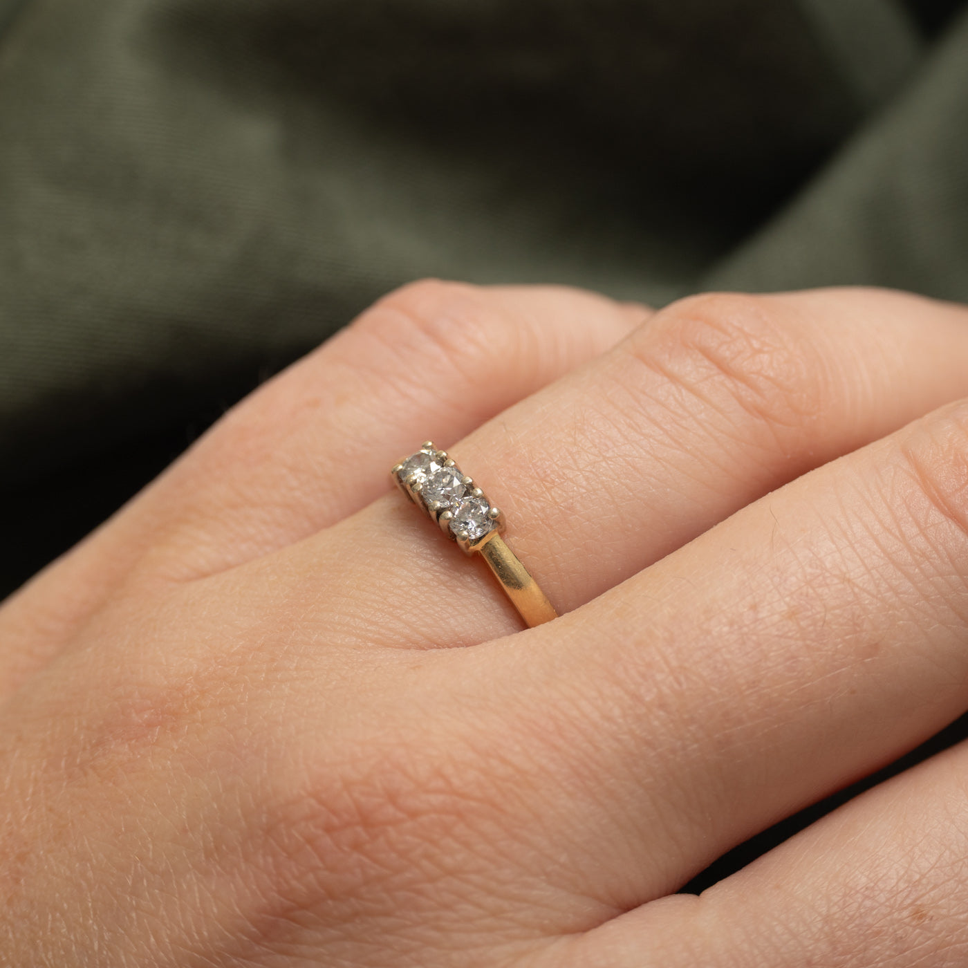 Three Stone Diamond Petite Ring | 0.30ctw | SZ 6.75