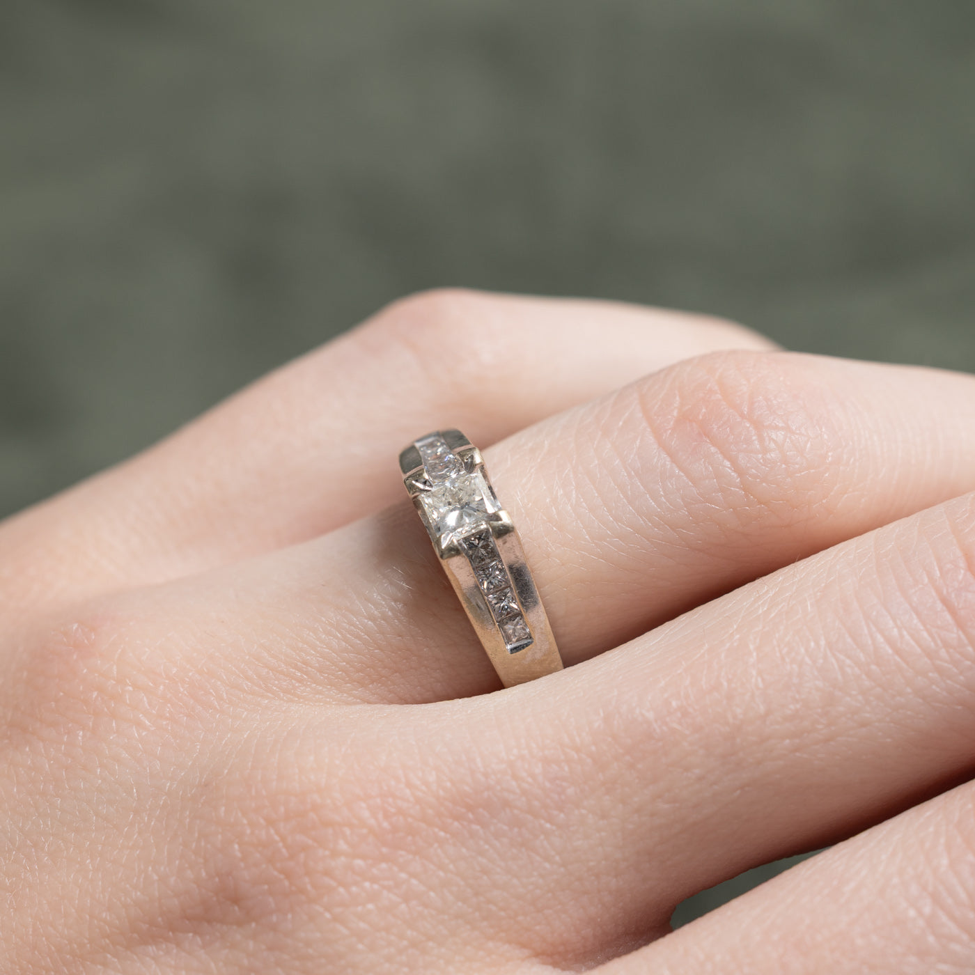 Princess Cut Diamond Engagement Ring | 0.88ctw | SZ 4.75