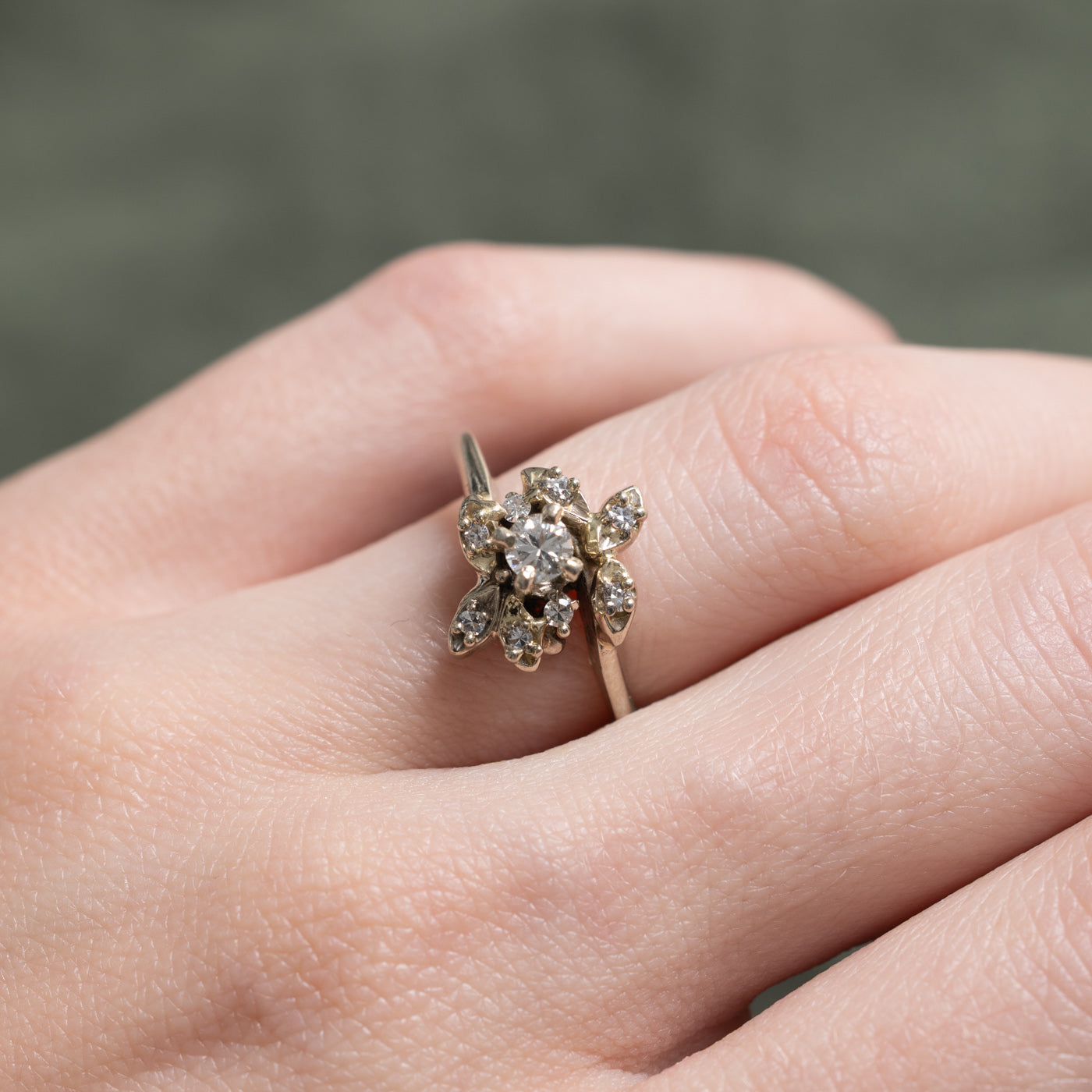 Scattered Diamond Bypass Ring | 0.23ctw | SZ 5.75