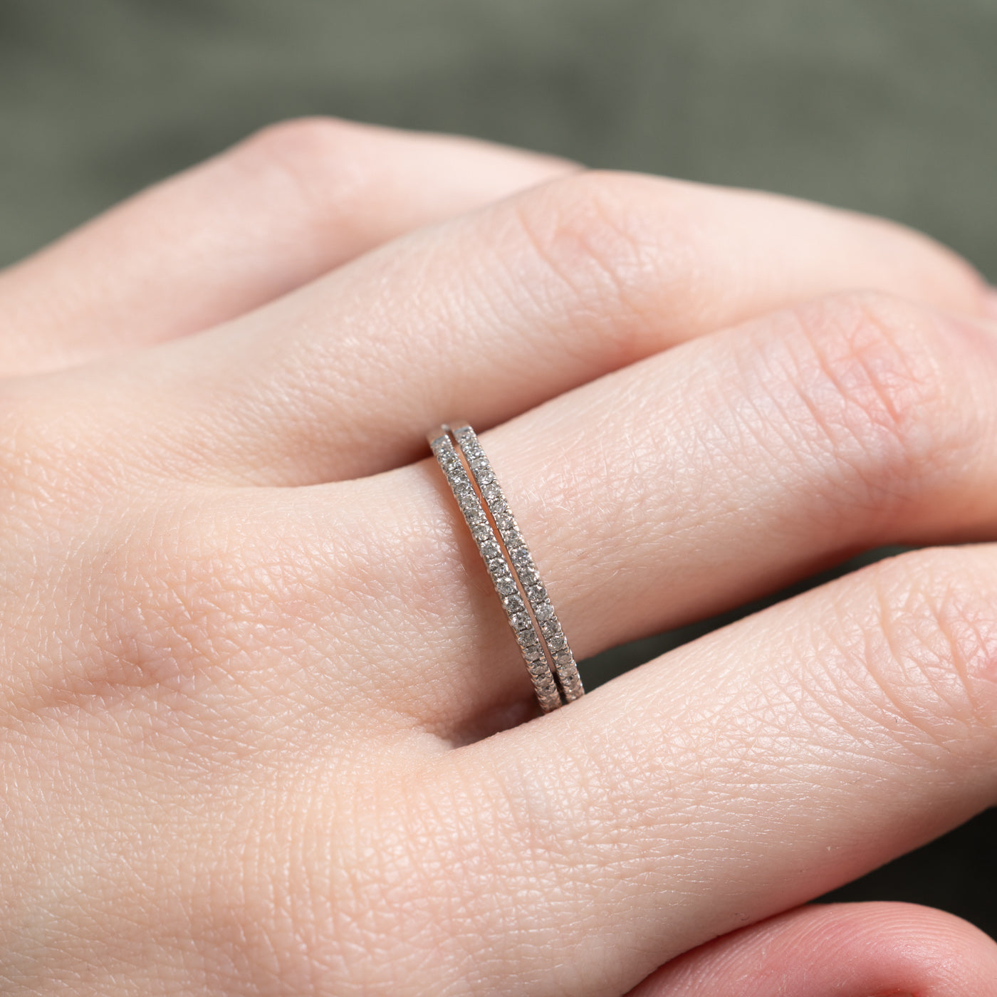 Double Row Diamond Openwork Band | 0.32ctw | SZ 7