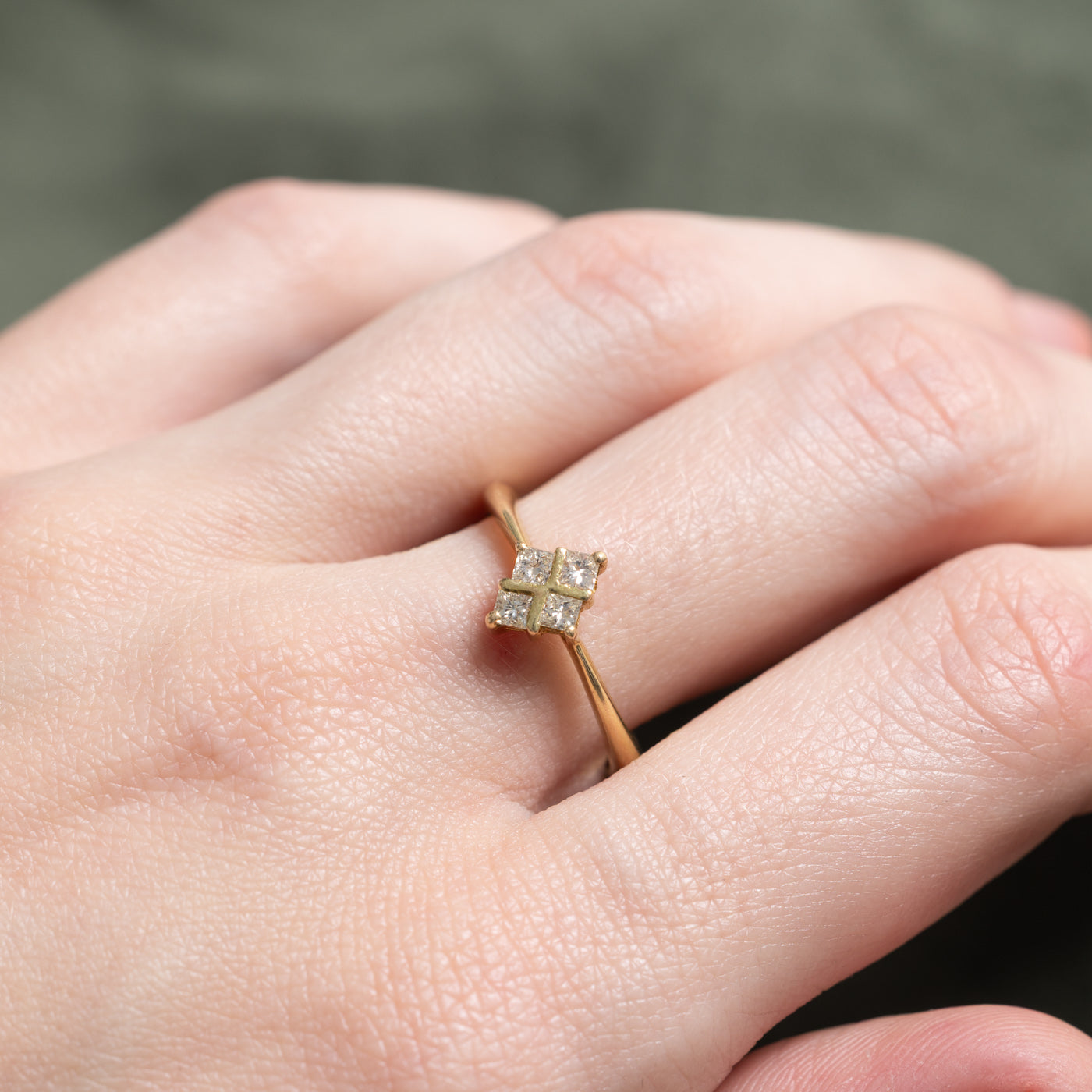 Four Stone Princess Cut Diamond Ring | 0.22ctw | SZ 7.75